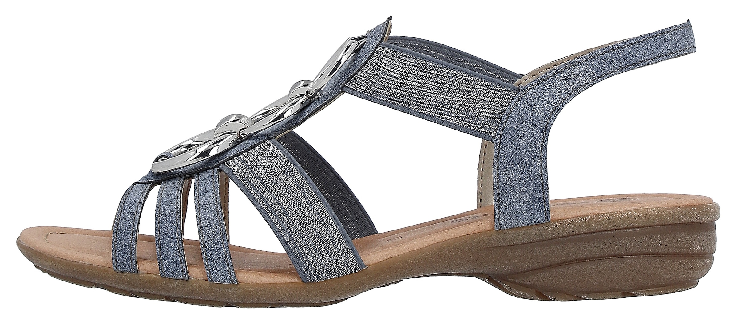 Remonte Riemchensandale, Keilabsatz, Sommerschuh, Sandalette mit Gummizügen