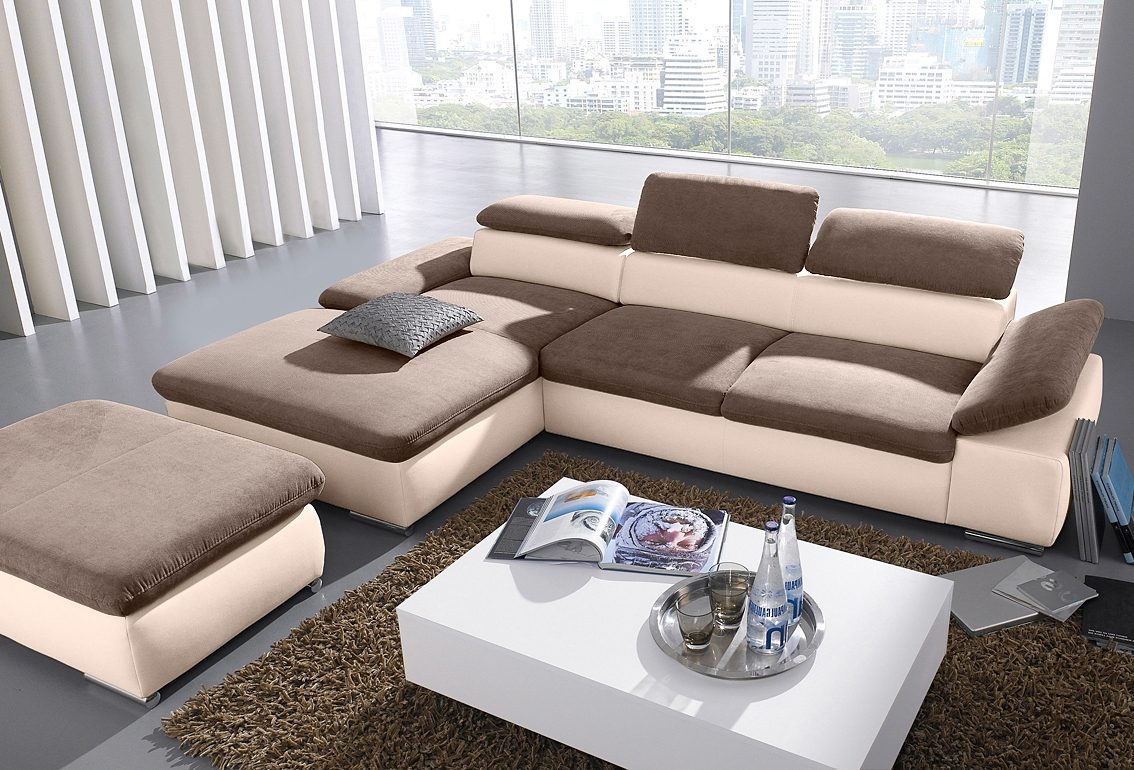 sit&more Ecksofa "Valantine L-Form, B: 286 cm" mit Arm- & Kopfteilverstellung, optional mit Schlaffunktion