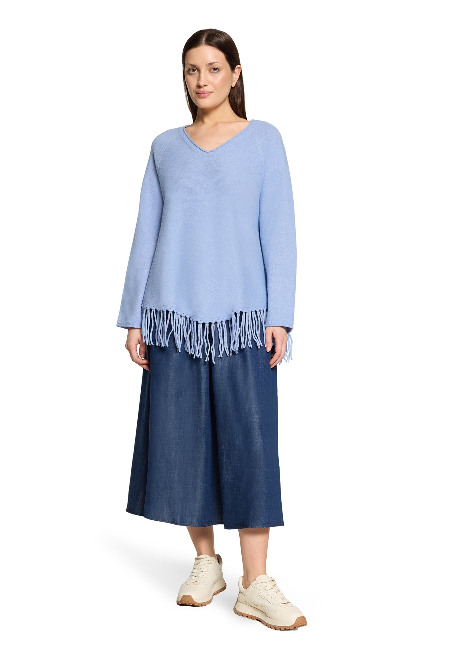 Cartoon Strickpullover »Damen mit V-Ausschnitt« 1