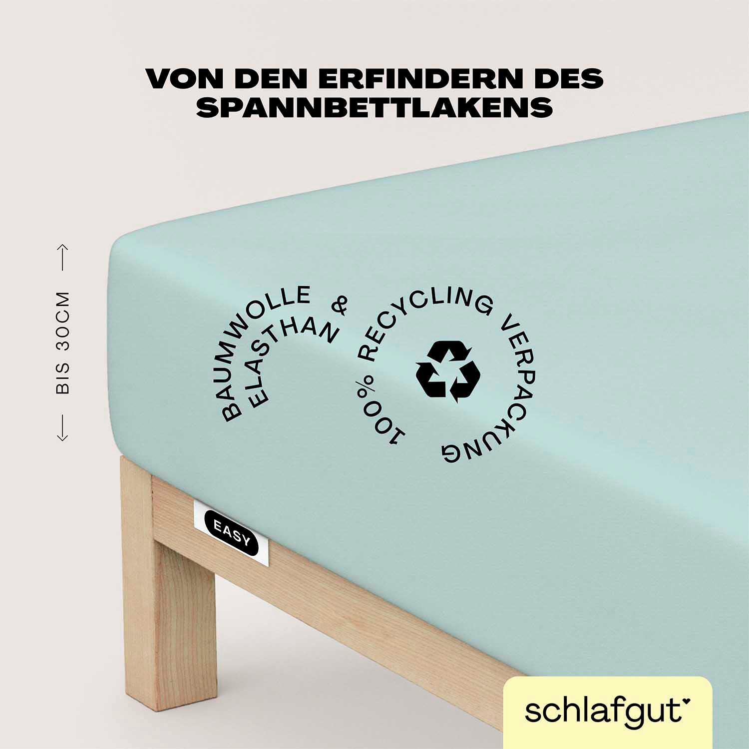 Schlafgut Spannbettlaken »EASY Jersey Elasthan«, MADE IN GREEN by OEKO-TEX®