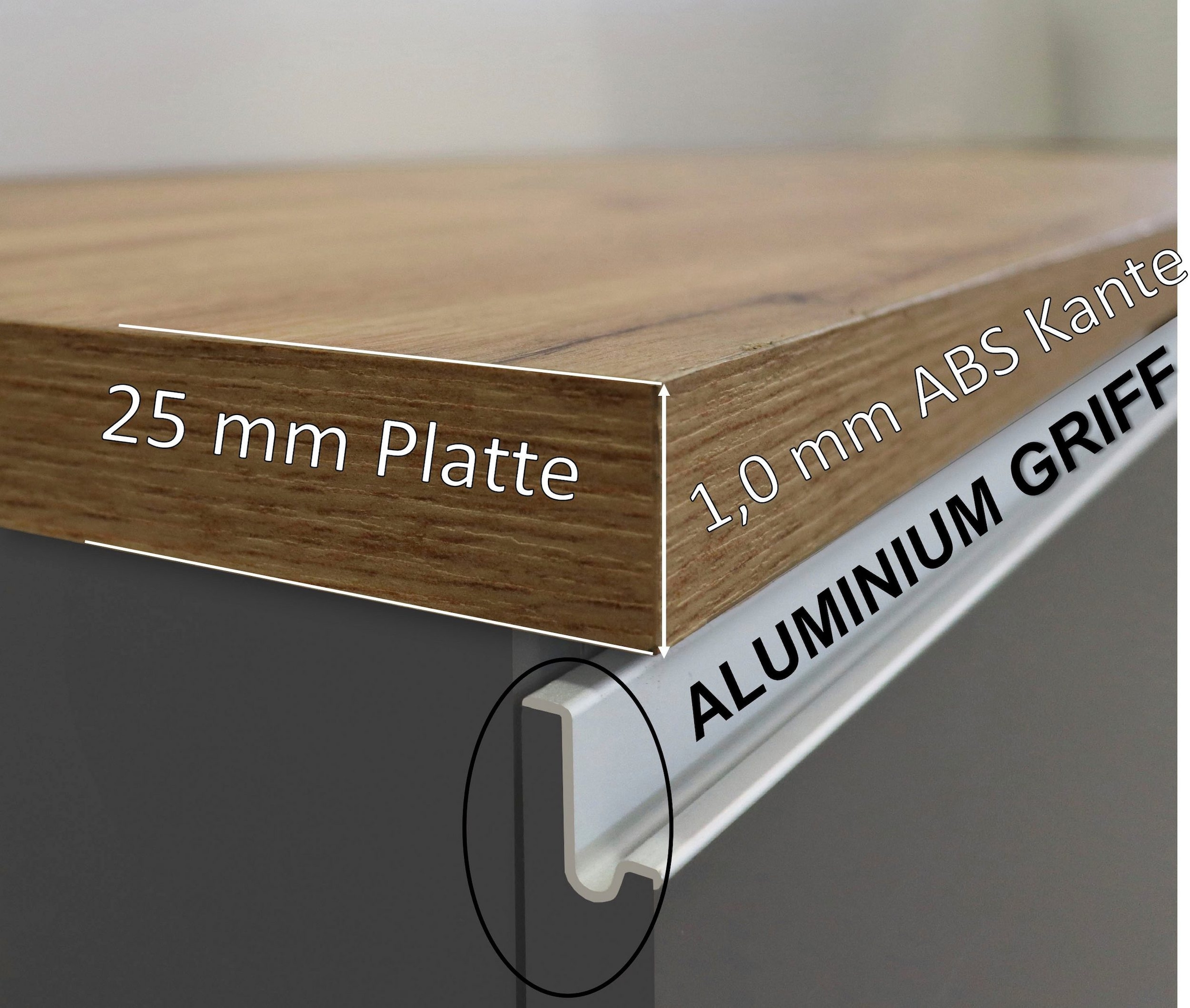 KOCHSTATION Kücheninsel »Sole,Kochinsel,Küchenarbeitsblock,Inselküche,Arbeitsinsel«, Breite 200 cm mit 4 Türen,4 Fächer, Arbeitsplatte, Aluminiumgriff