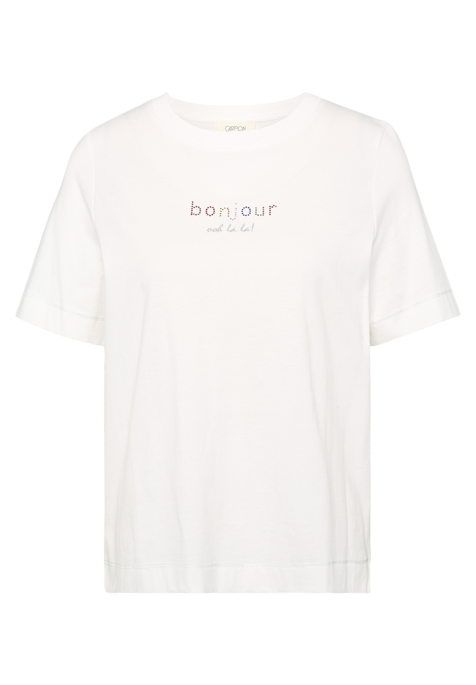 Cartoon Kurzarmshirt "Cartoon Damen Printshirt mit Rundhalsausschnitt", (1 günstig online kaufen