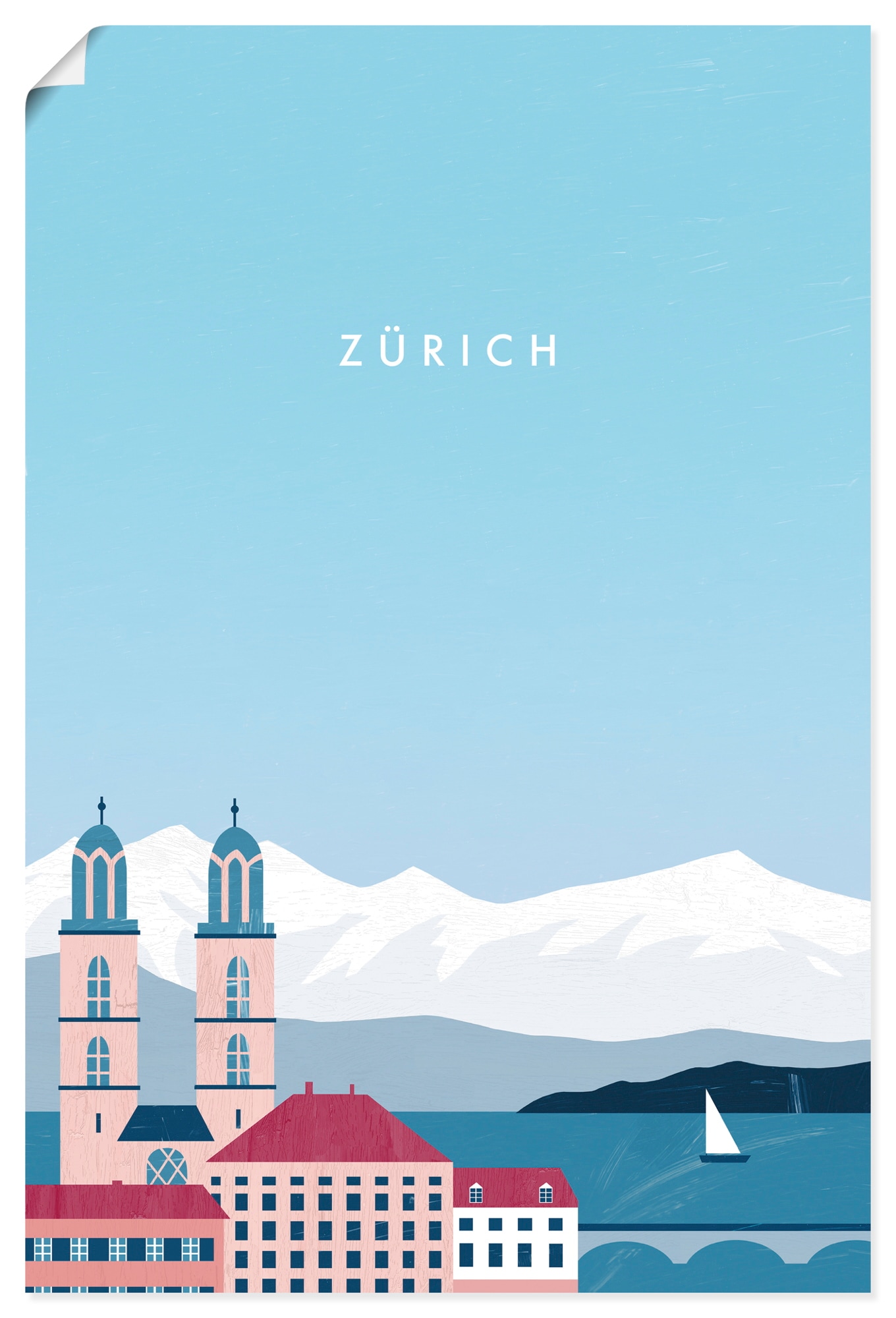 Artland Wandbild "Zürich" 1 Stk. tlg. als Alubild, Leinwandbild, Poster, Wandaufkleber in verschied. Größen