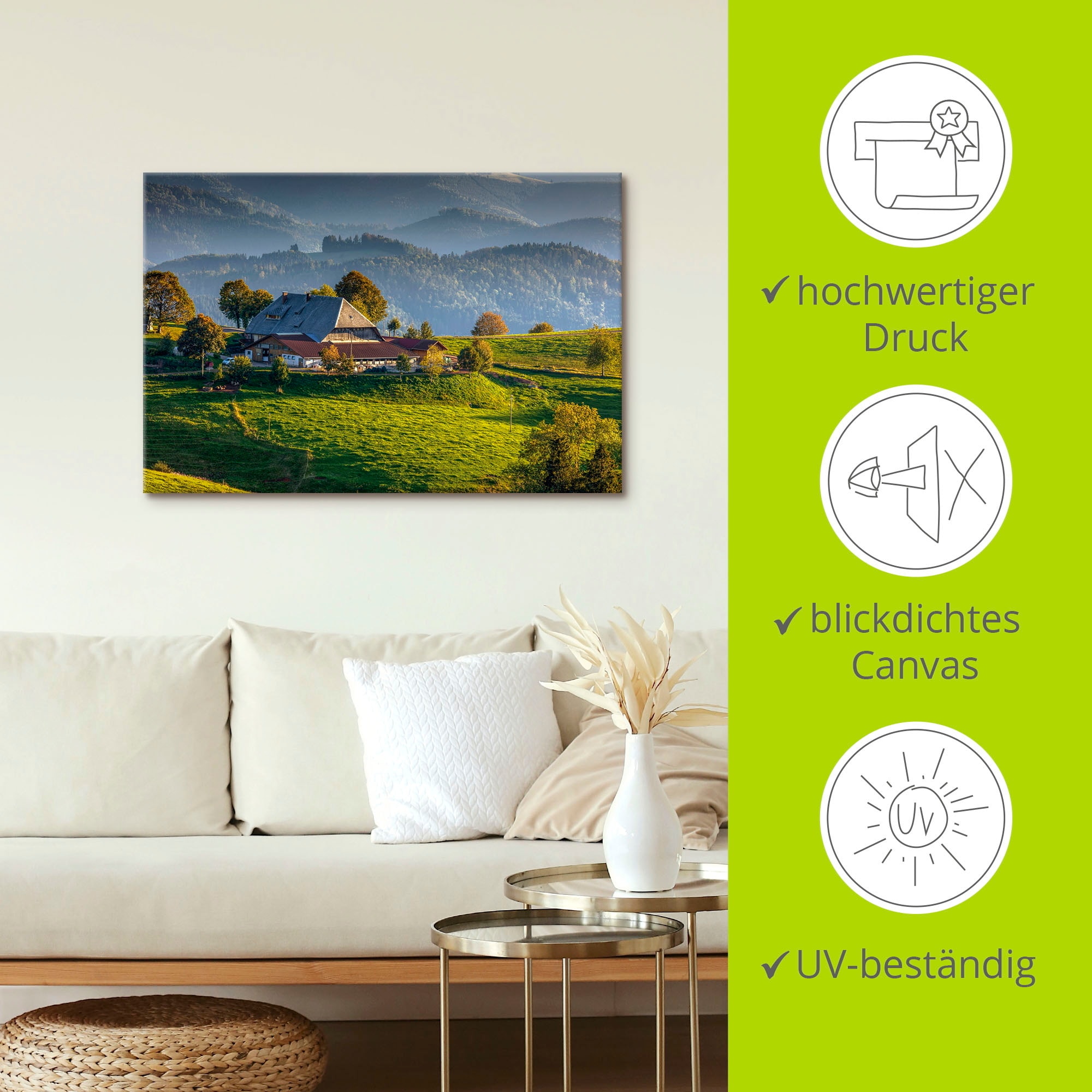 Artland Wandbild »Bauernhof bei St.Peter Schwarzwald« Berge & Alpenbilder 1 Stk. tlg. als Leinwandbild, Poster in verschied. Größen