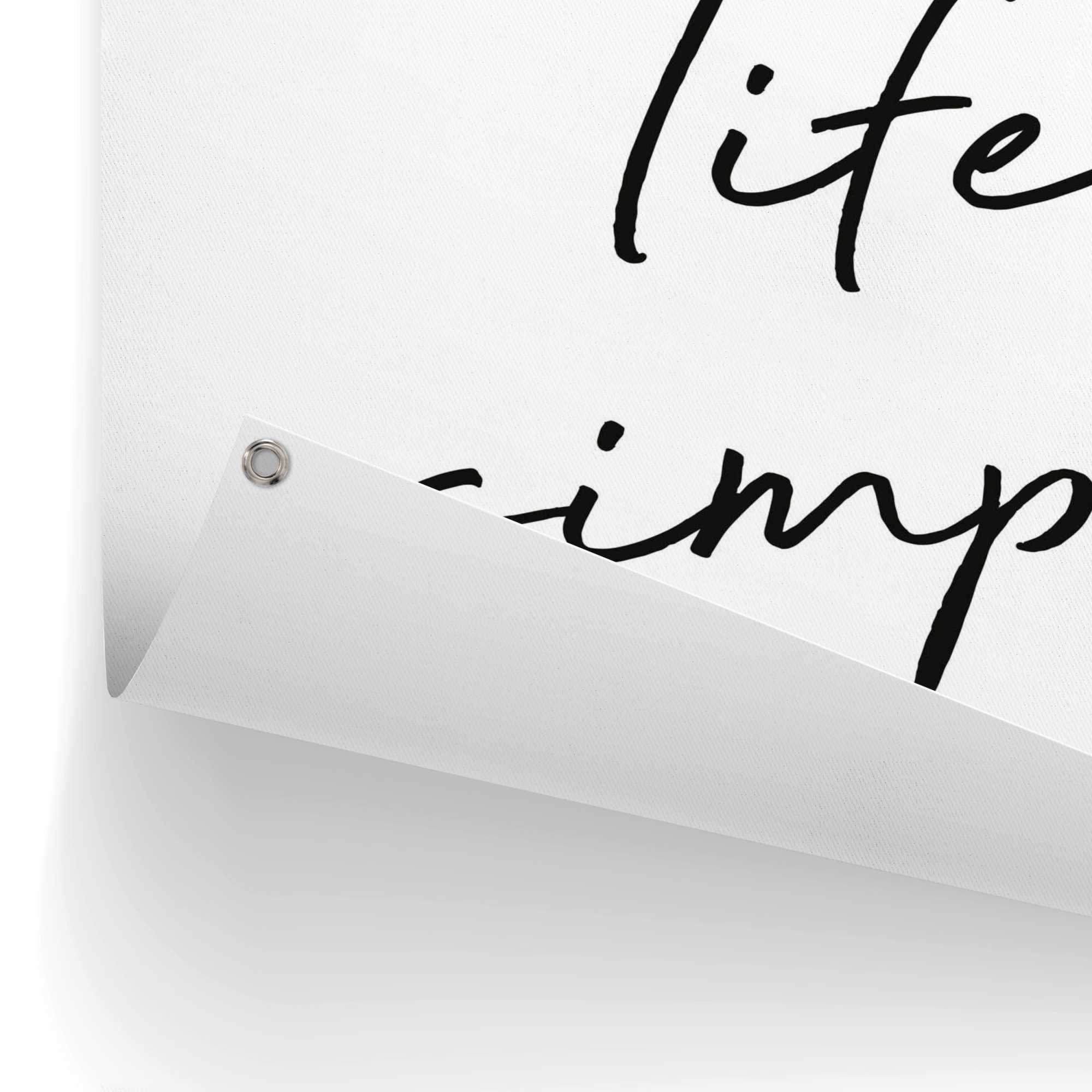 Reinders! Poster »Keep life simple«, Outdoor für Garten oder Balkon