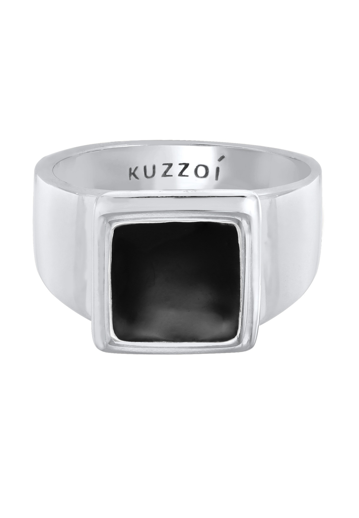 Kuzzoi Siegelring »Siegelring Quadrat Emaille 925 Silber« ▷ kaufen | BAUR