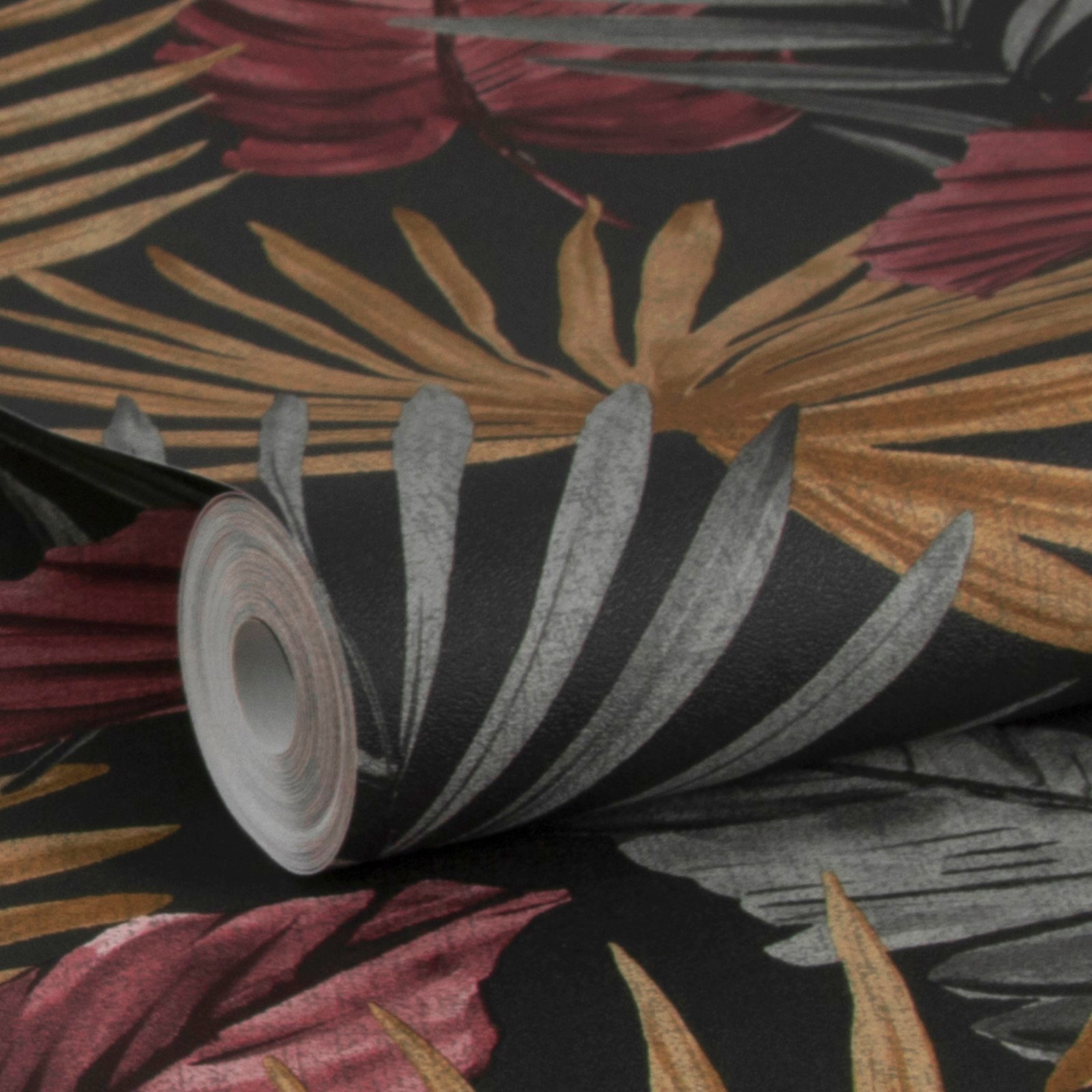 WOW Vliestapete »Flow Schwarz/Rot/Braun«, FSC® zertifiziert, mit lebhaftem Druck, 10 Meter Länge