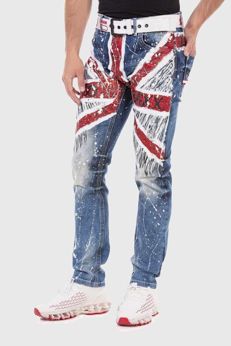 Cipo & Baxx 5-Pocket-Jeans »Jeans«, mit coolem Print