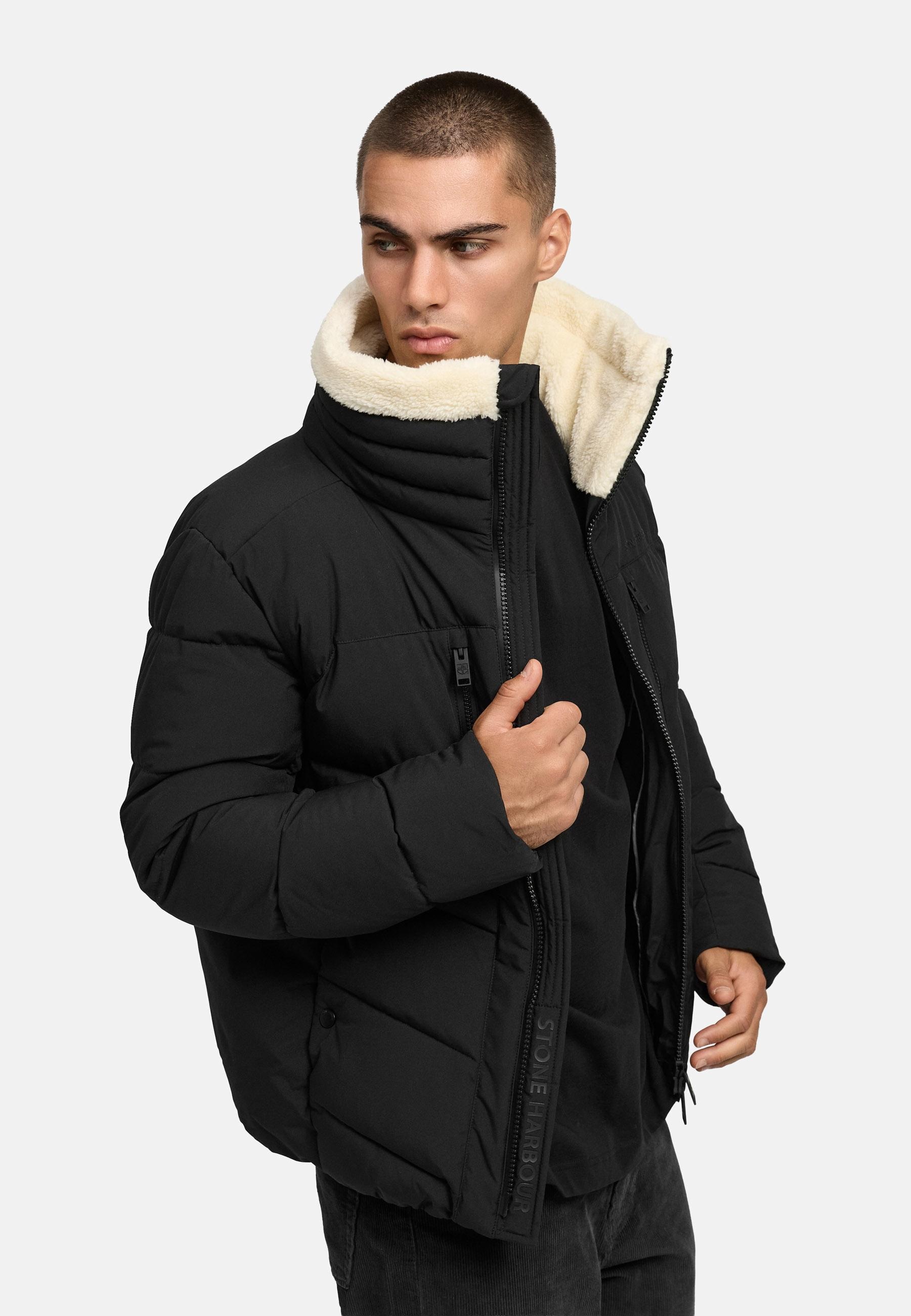 Stone Harbour Steppjacke »Ansello XX« ohne Kapuze Gesteppte Herrenjacke mit Teddy-Kunstfell-Kragen