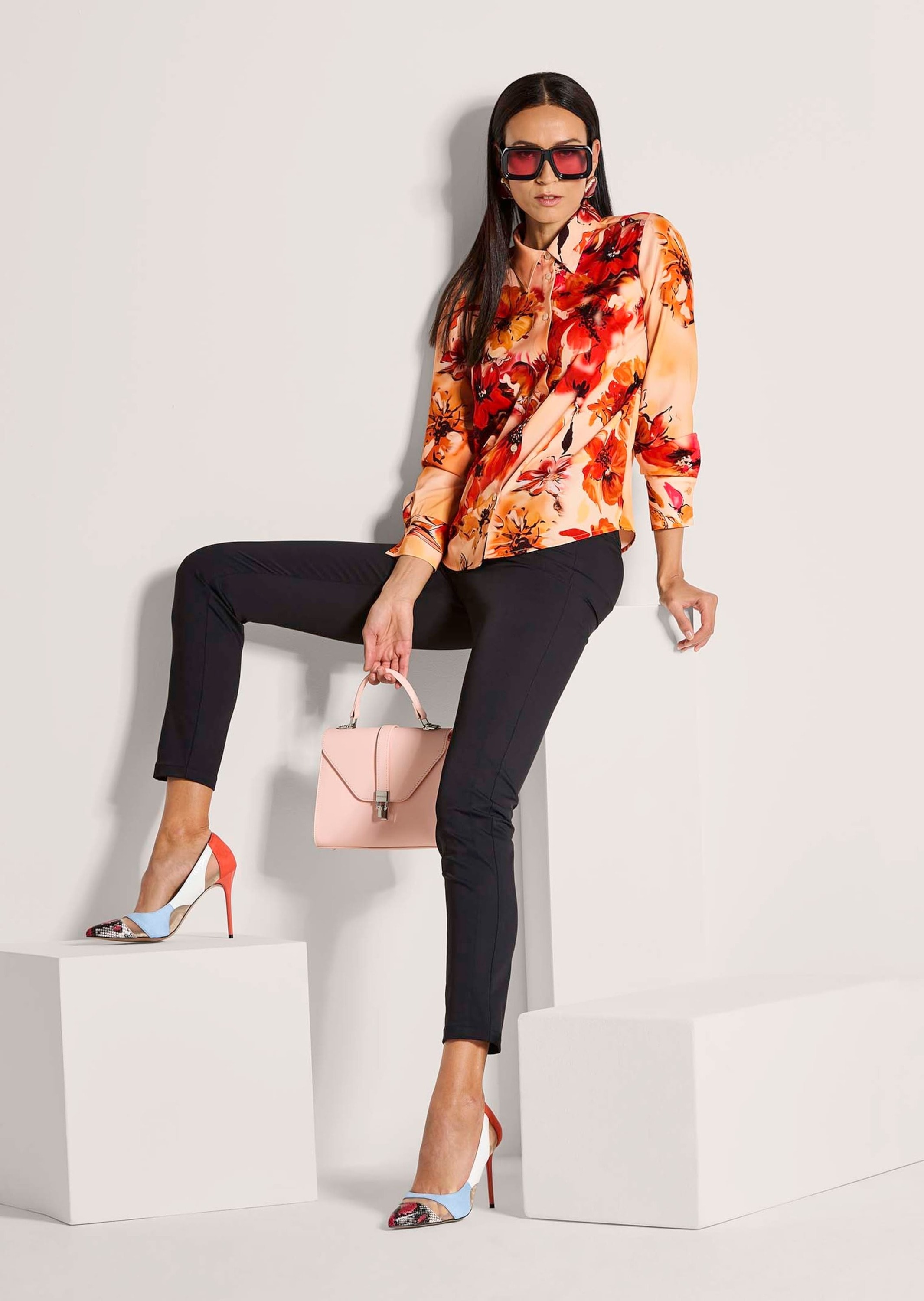 MADELEINE Langarmbluse »Hemdbluse Elegante Bluse mit Hemdkragen«