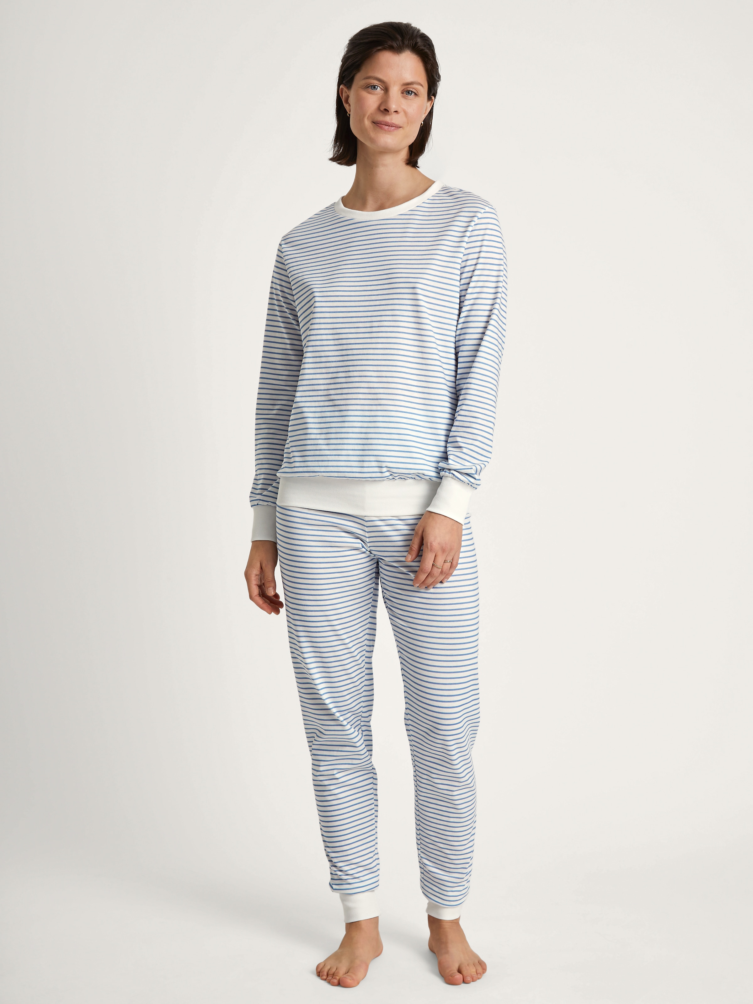 CALIDA Schlafanzug "Cotton Stripes", (2 tlg.), Langarm, Rundhals-Ausschnitt günstig online kaufen