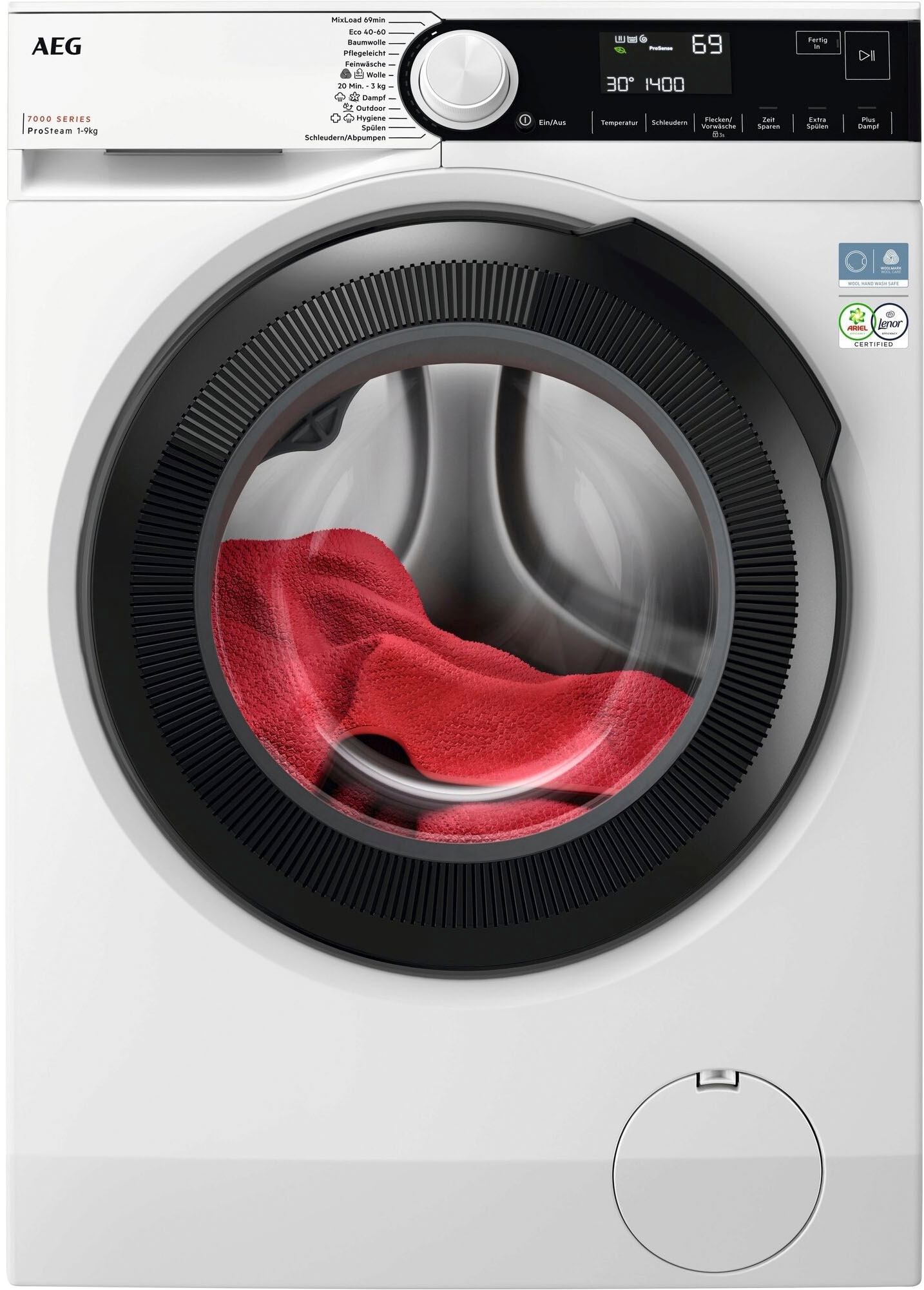 AEG Waschmaschine 7000 ProSteam "LR7GA49FL" 9 kg 1400 U/min ProSteam: Auffr günstig online kaufen