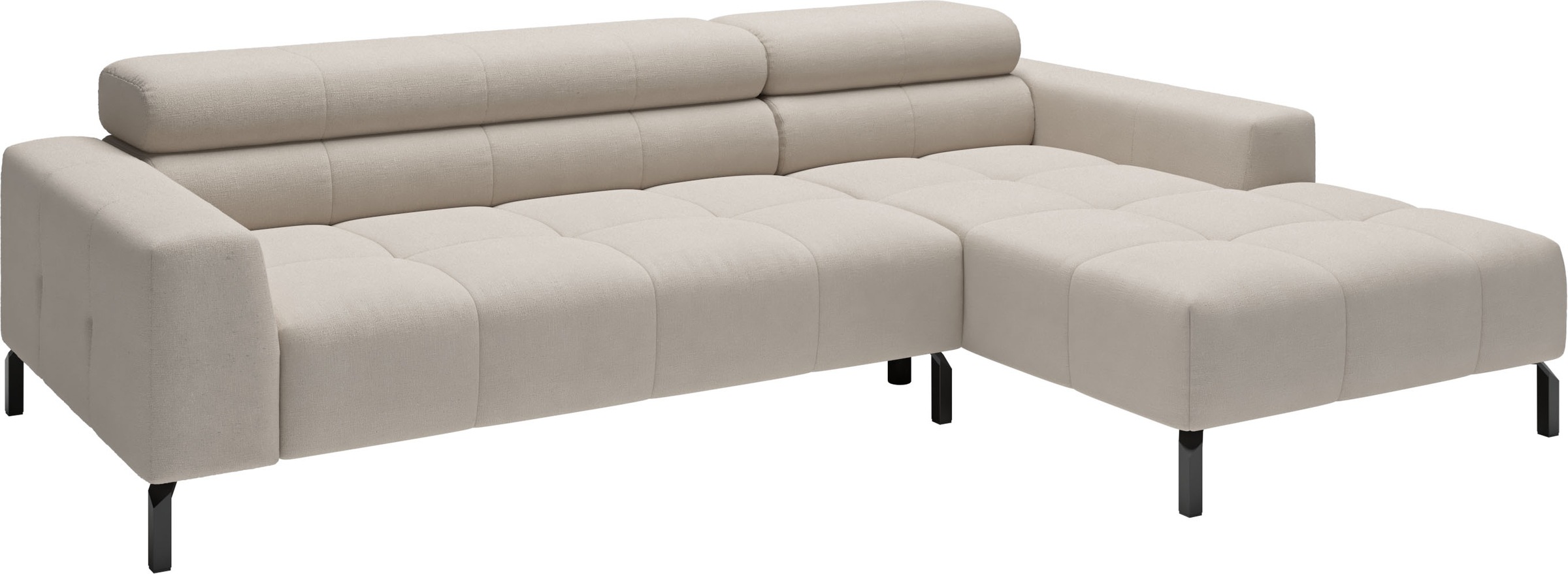 Thumbnail - Home affaire Ecksofa "Ecksofa Claya, L-Form, Kopfteilverstellung, Breite 258 cm" Moderne Steppung, weicher Polsteraufbau...