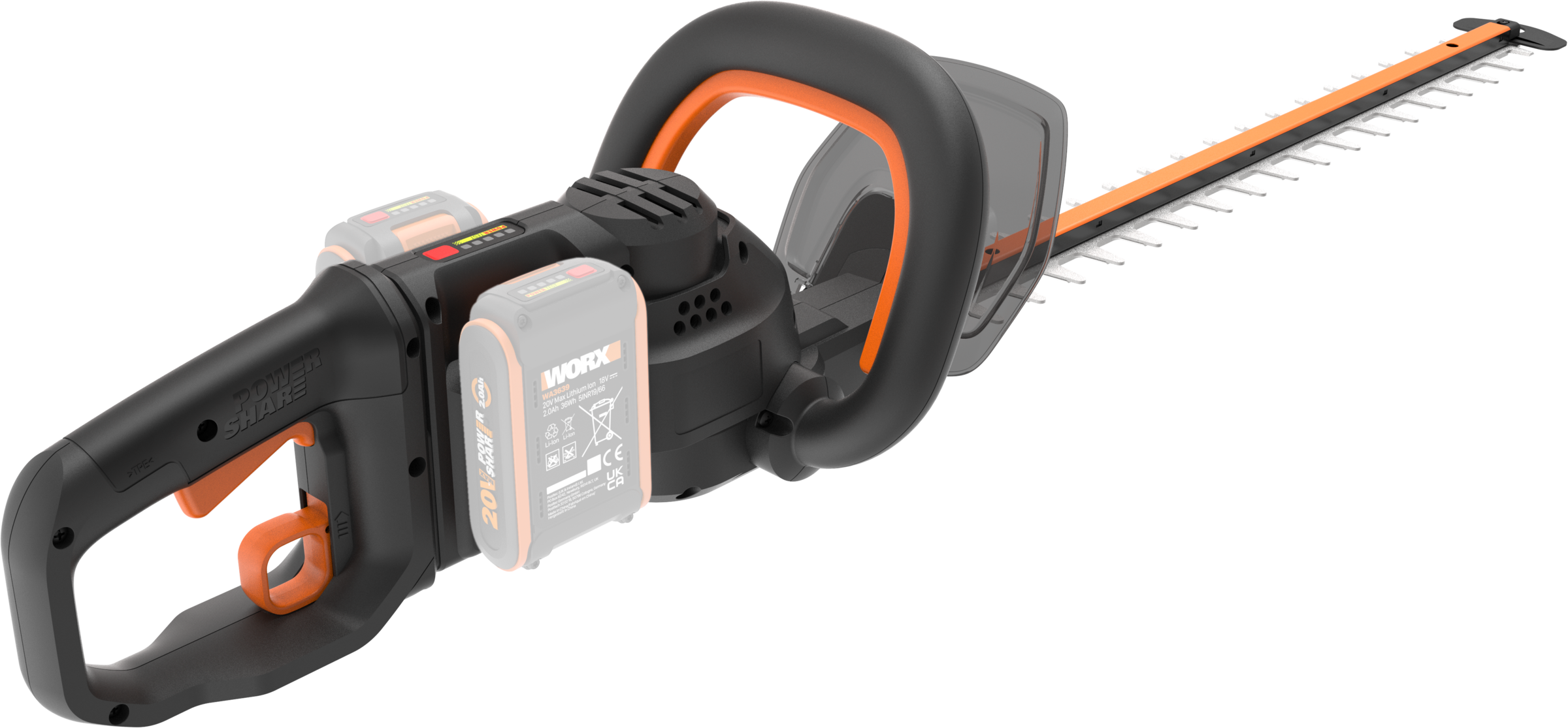 Worx Akku-Heckenschere »WG286E.9 Nitro Profi«, 58 cm Schnittlänge, 27 mm Zahnabstand, ohne Akku und Ladegerät
