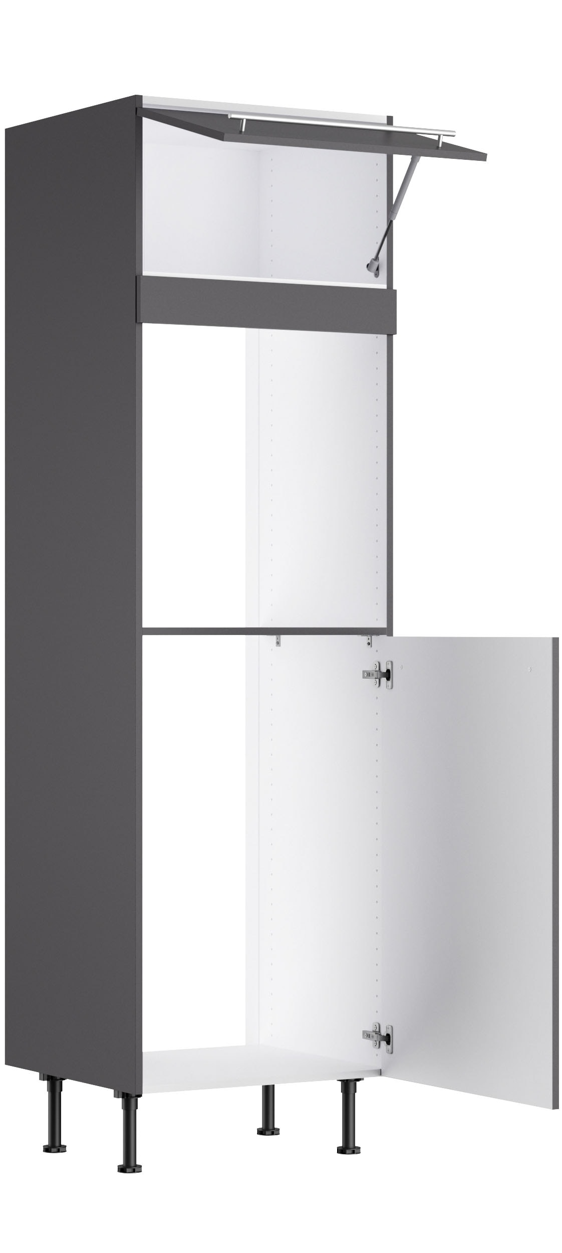 OPTIFIT Backofen/Kühlumbauschrank »Bern2«, B 60 cm, H 211,8 cm, 1 Klappe, 1 Tür (H 89,2 cm), 1 feste Blende
