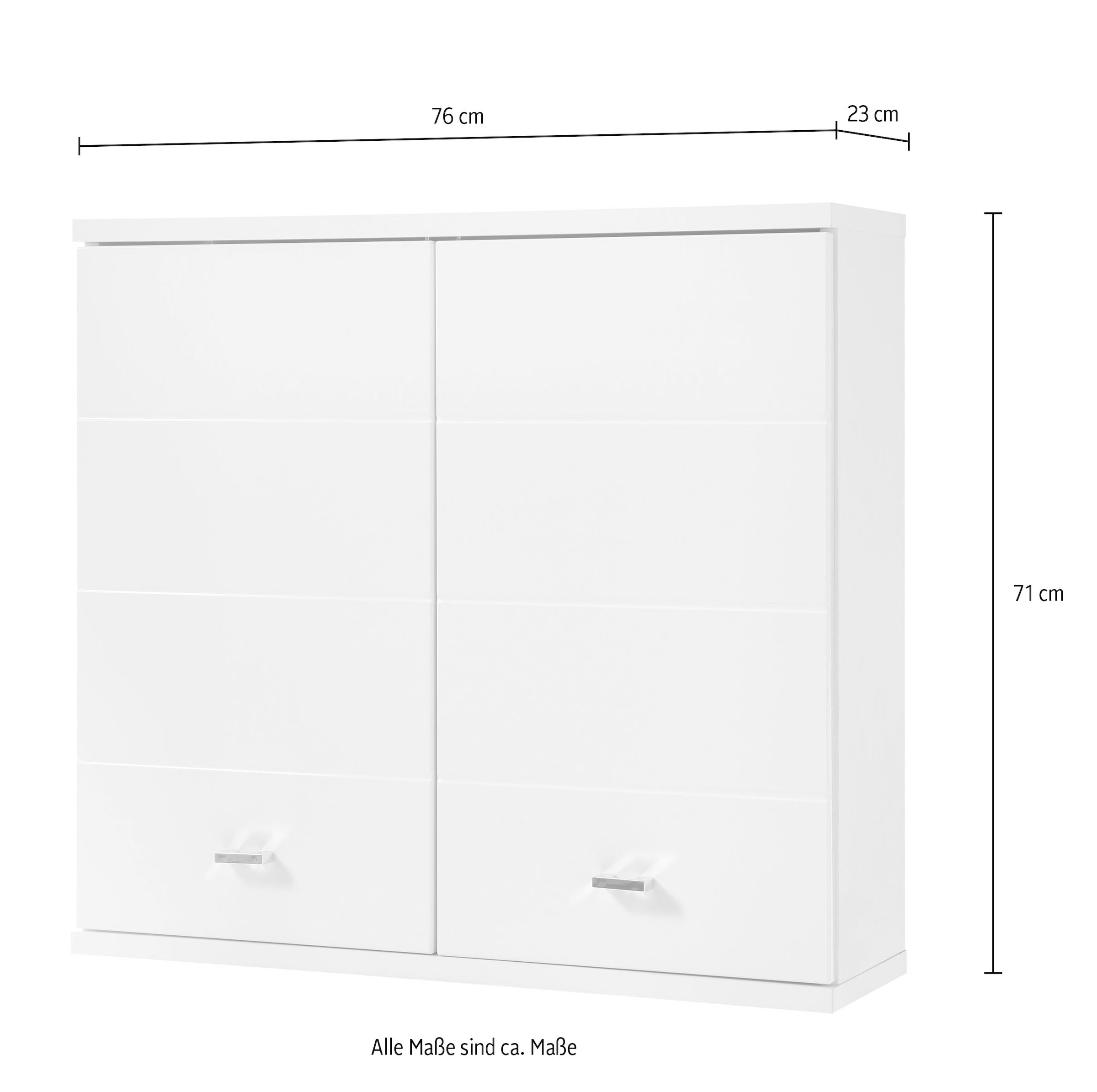 BASIC by Balculina Hängeschrank »Pool, Badezimmerschrank BxHxT 76x71x23«, (1 St.), Breite 76cm, Tür L/R montierbar