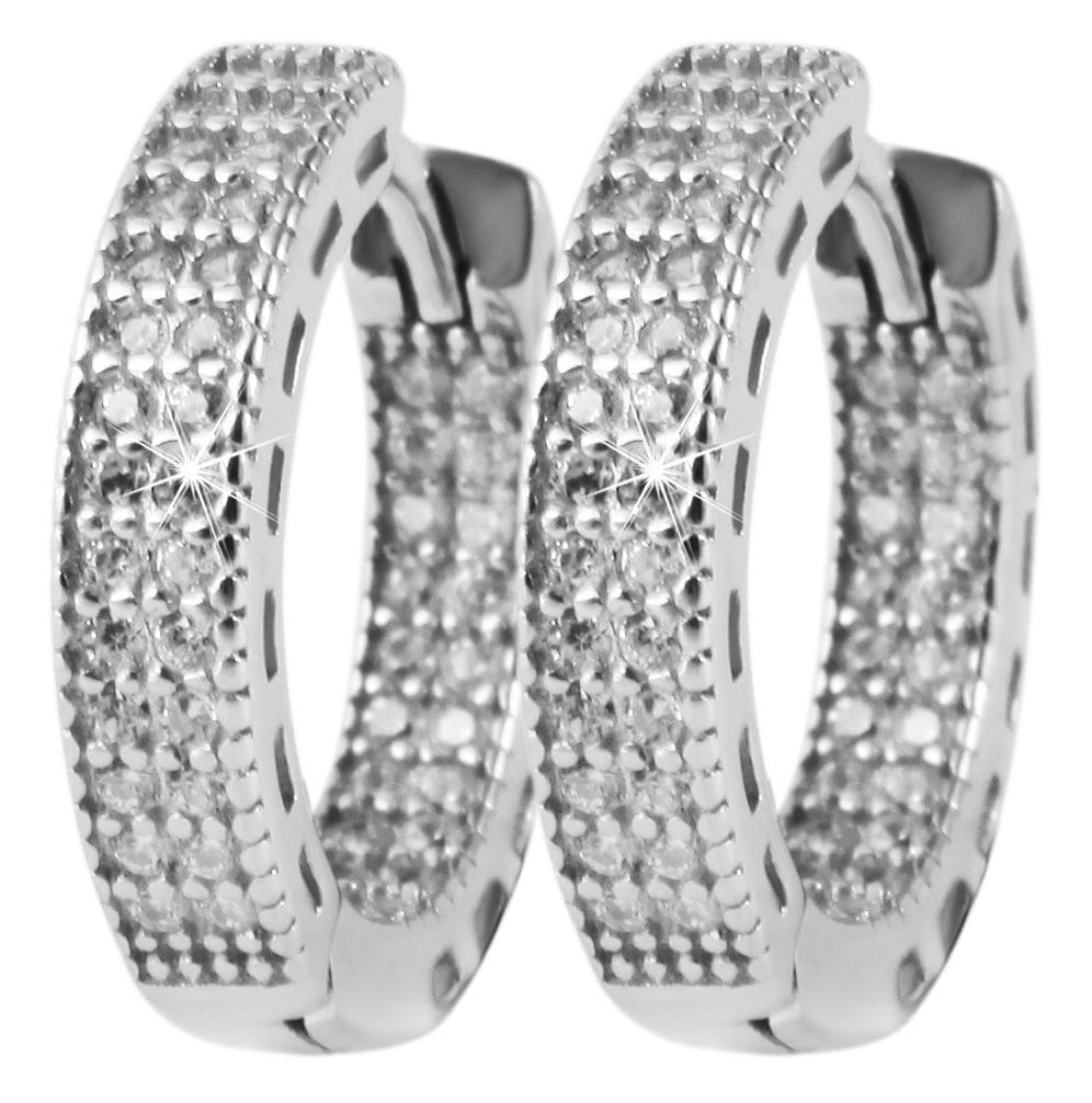 Adelia´s Klappcreolen "Damen Ohrringe – Klappcreole aus 925 Silber mit Zirk günstig online kaufen