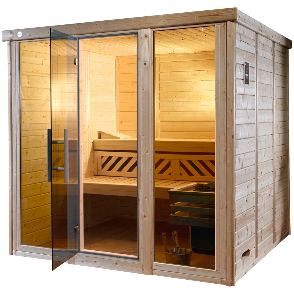 weka Sauna »Kemi Panorama«, 7,5 kW Ofen mit ext. Steuerung