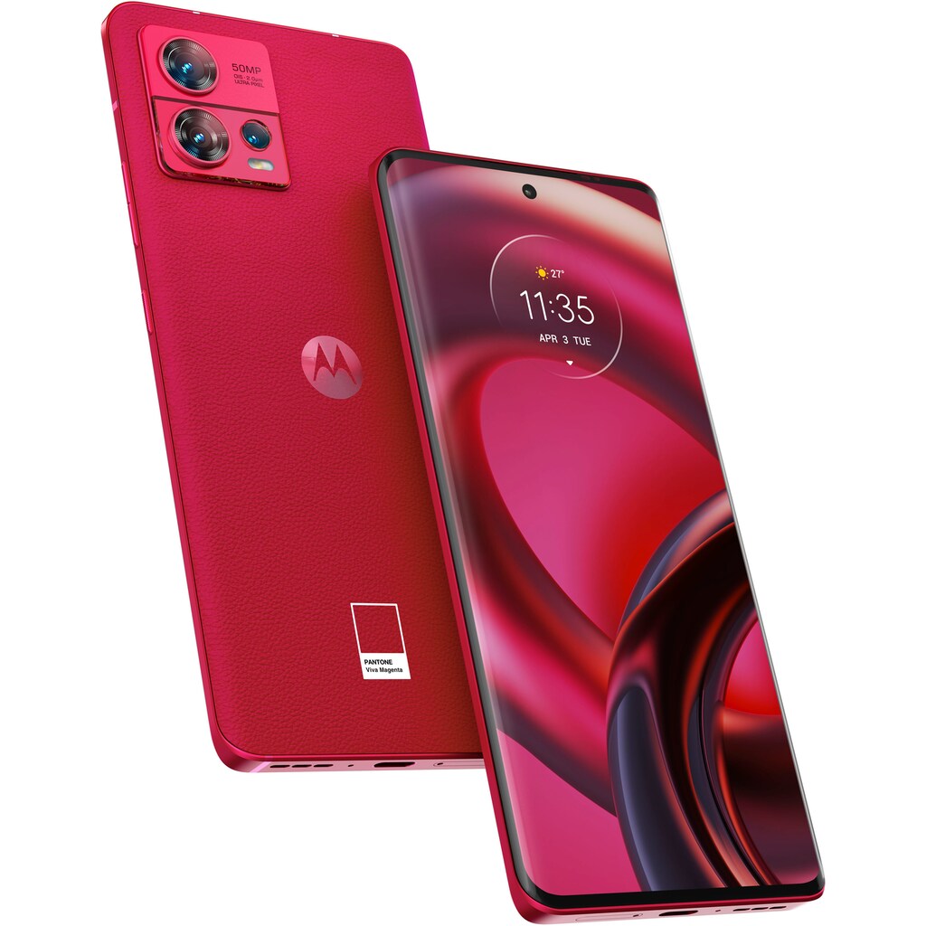 Motorola Smartphone »Edge 30 Fusion Holiday Edition«, Magenta, 16,64 cm/6,55 Zoll, 128 GB Speicherplatz, 50 MP Kamera