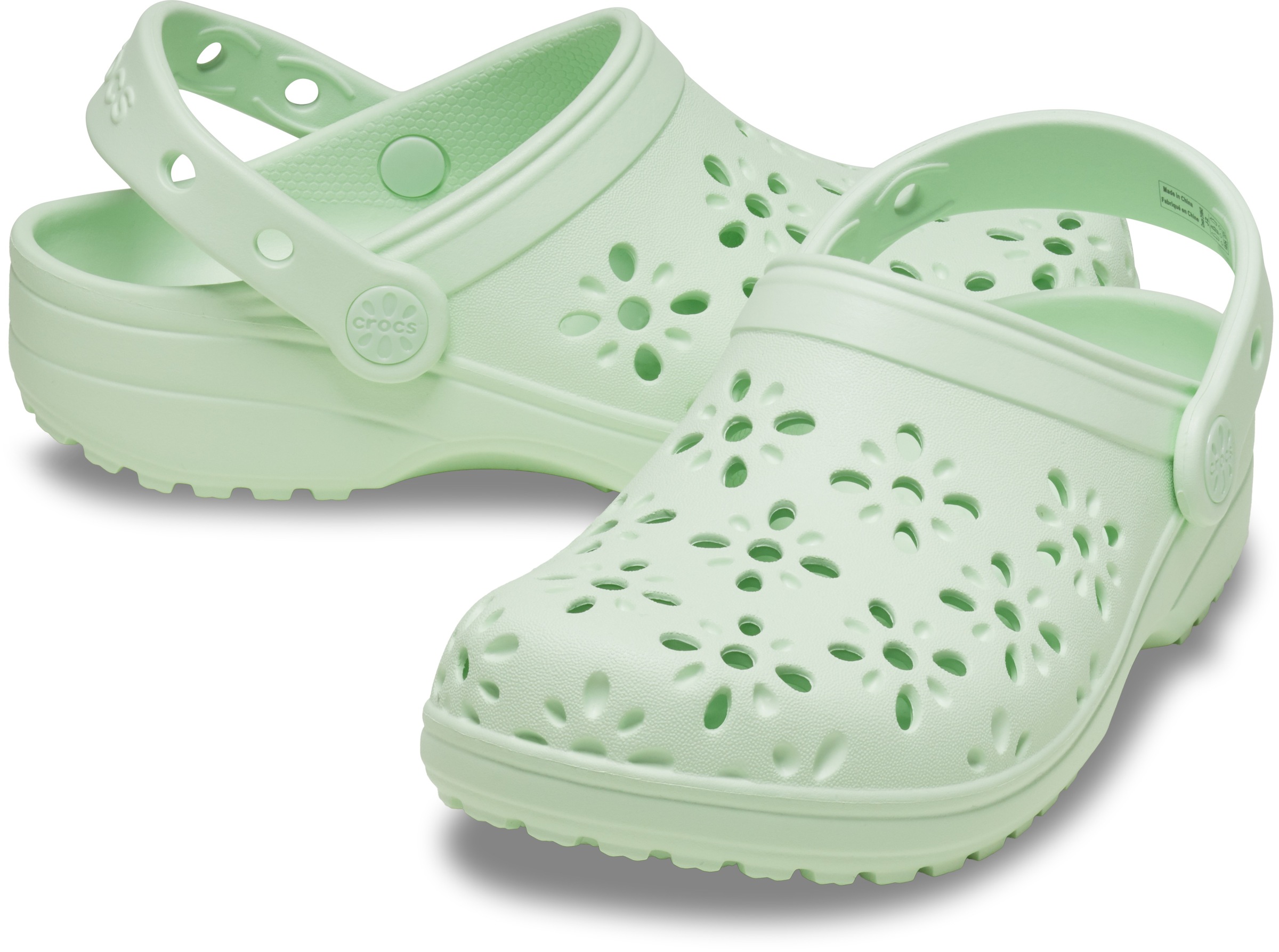 Crocs Clog »Classic Floral Cut Out Clog«, Sandale mit schwenkbarem Fersenriemen