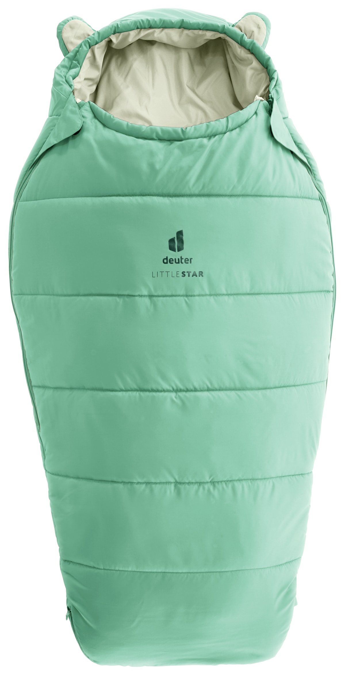 DEUTER Kinderschlafsack "LITTLE STAR", B/L: 57cm x 115cm, grün, Schlafsäcke, für Kinder, mit Reißverschlüssen an beiden Seiten, mumienförmig
