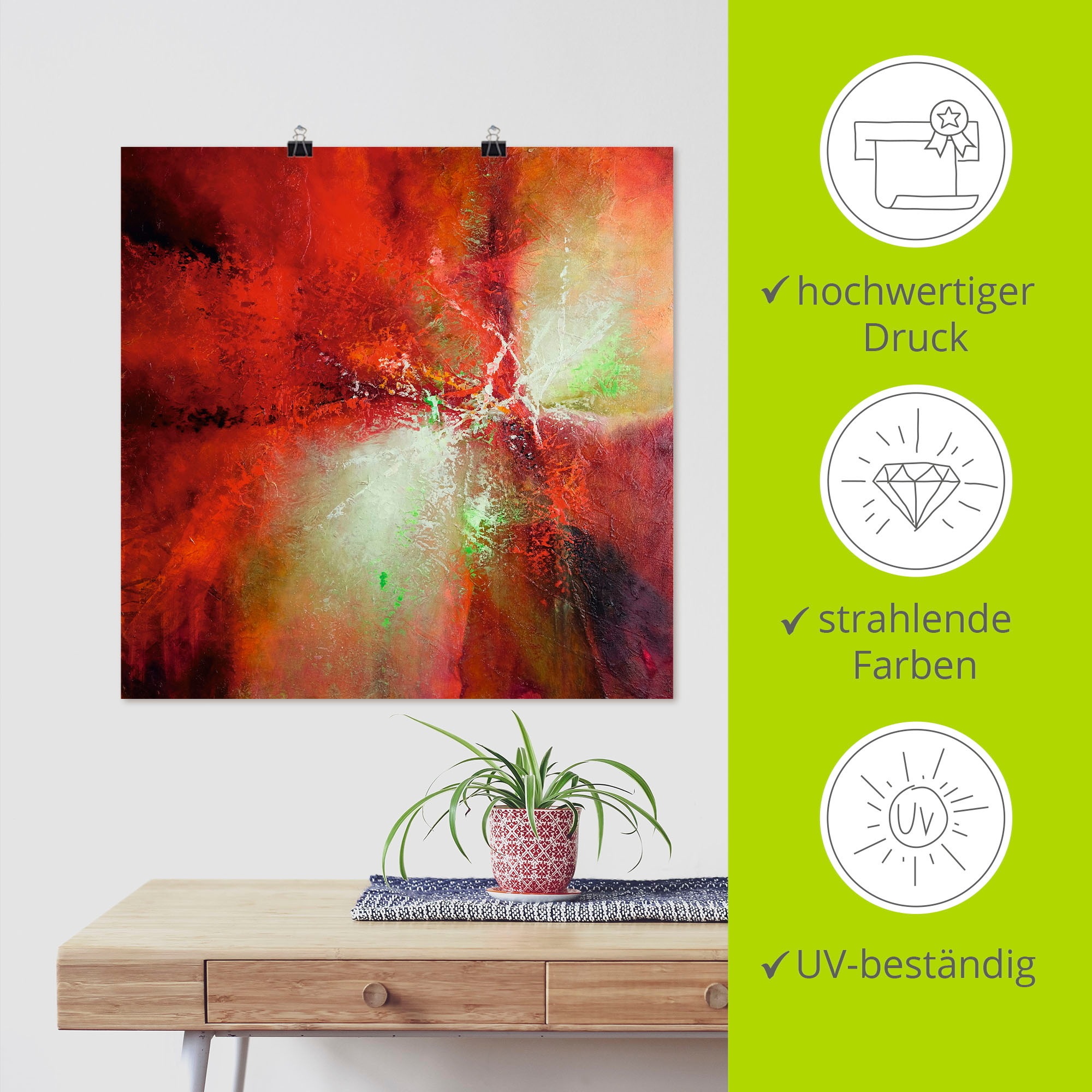 Artland Wandbild »Energie«, Gegenstandslos, (1 St.), als Leinwandbild, Poster in verschied. Größen