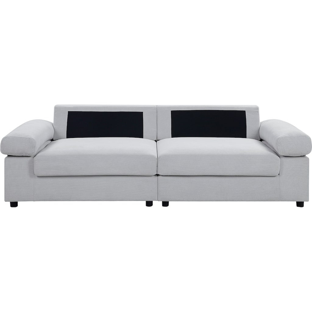 ATLANTIC home collection Big-Sofa »Bjoern«, mit Cord-Bezug, XXL-Sitzfläche, mit Federkern, frei im Raum stellbar