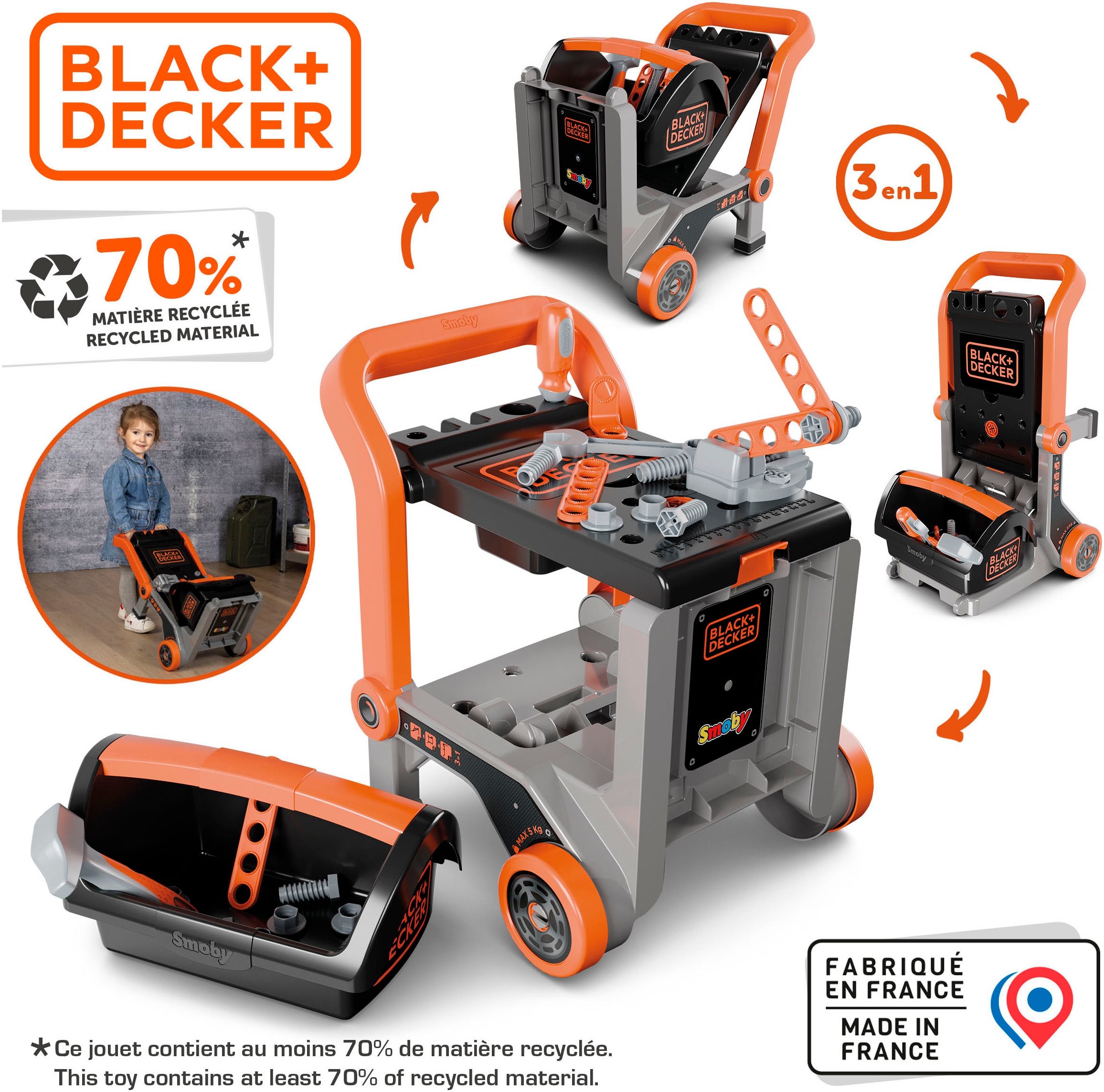 Smoby Spielwerkbank »Black+Decker«, Made in Europe