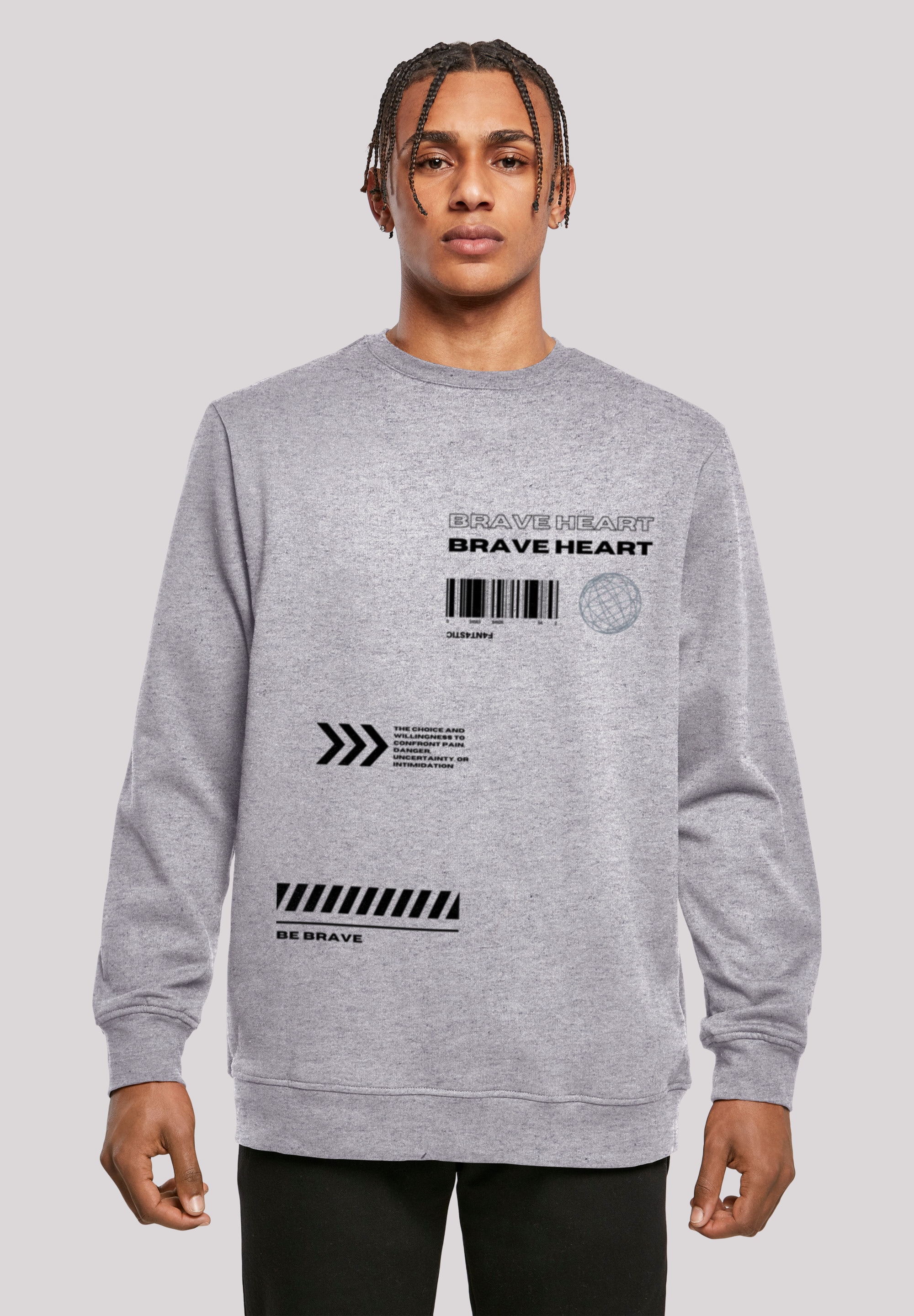 F4NT4STIC Kapuzenpullover "Brave Heart CREWNECK", Print