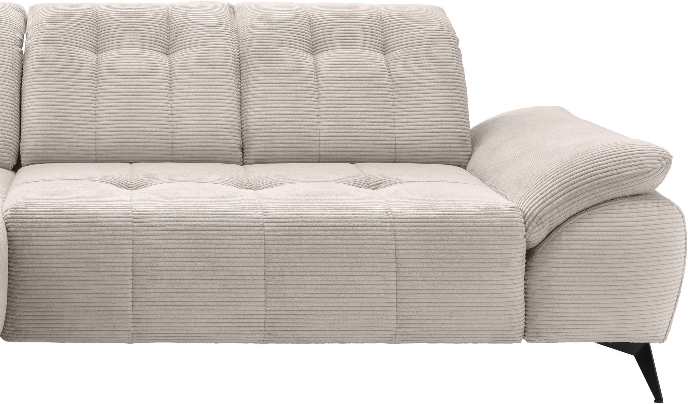 Home affaire Ecksofa »Lazio modern und bequem, schmale Armlehnen, tolle Detailverarbeitung« zwei verschiedene Fußfarben wählbar