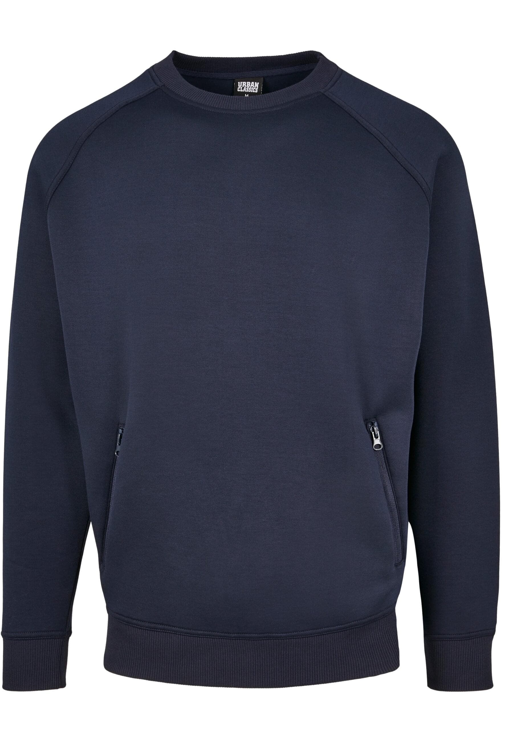 URBAN CLASSICS Rundhalspullover "Urban Classics Herren Raglan Zip Pocket Crew"