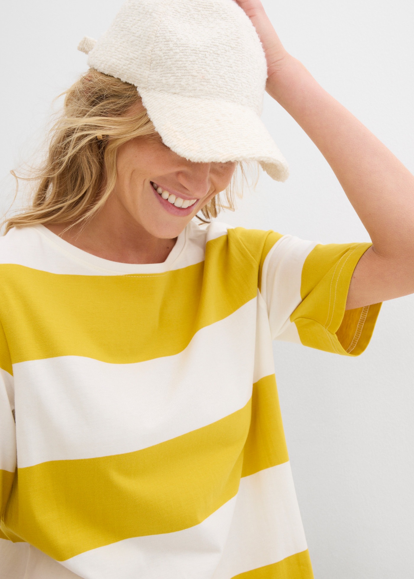 bonprix Jerseykleid Oversize-Passform, aus Baumwolle, Kurzarm-Design, Boxykleid