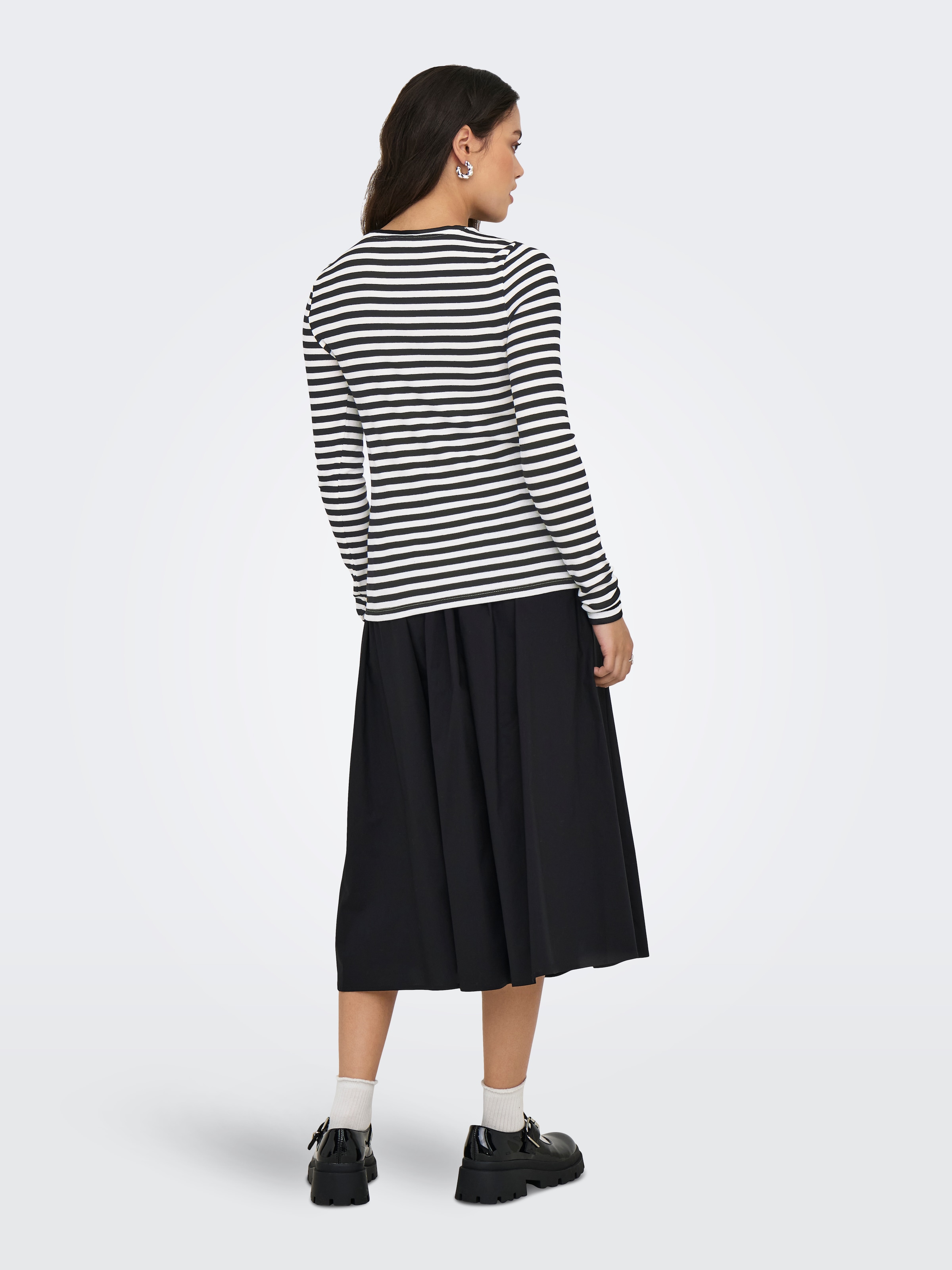 ONLY Langarmshirt »ONLMAI STRIPE L/S TOP JRS NOOS«