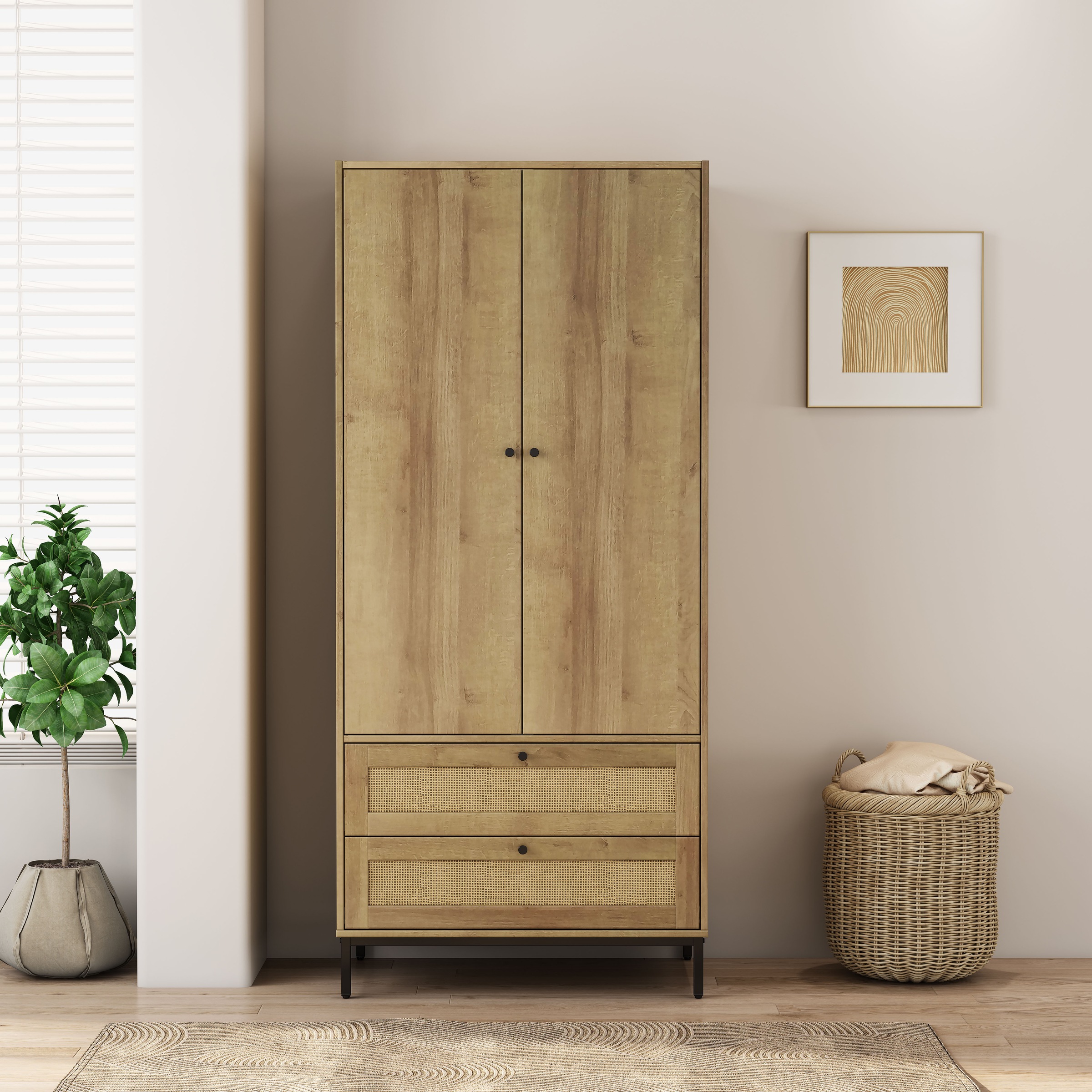 OTTO home Kleiderschrank »Montala Schlafzimmerschrank Garderobe Boho Design Bestseller«