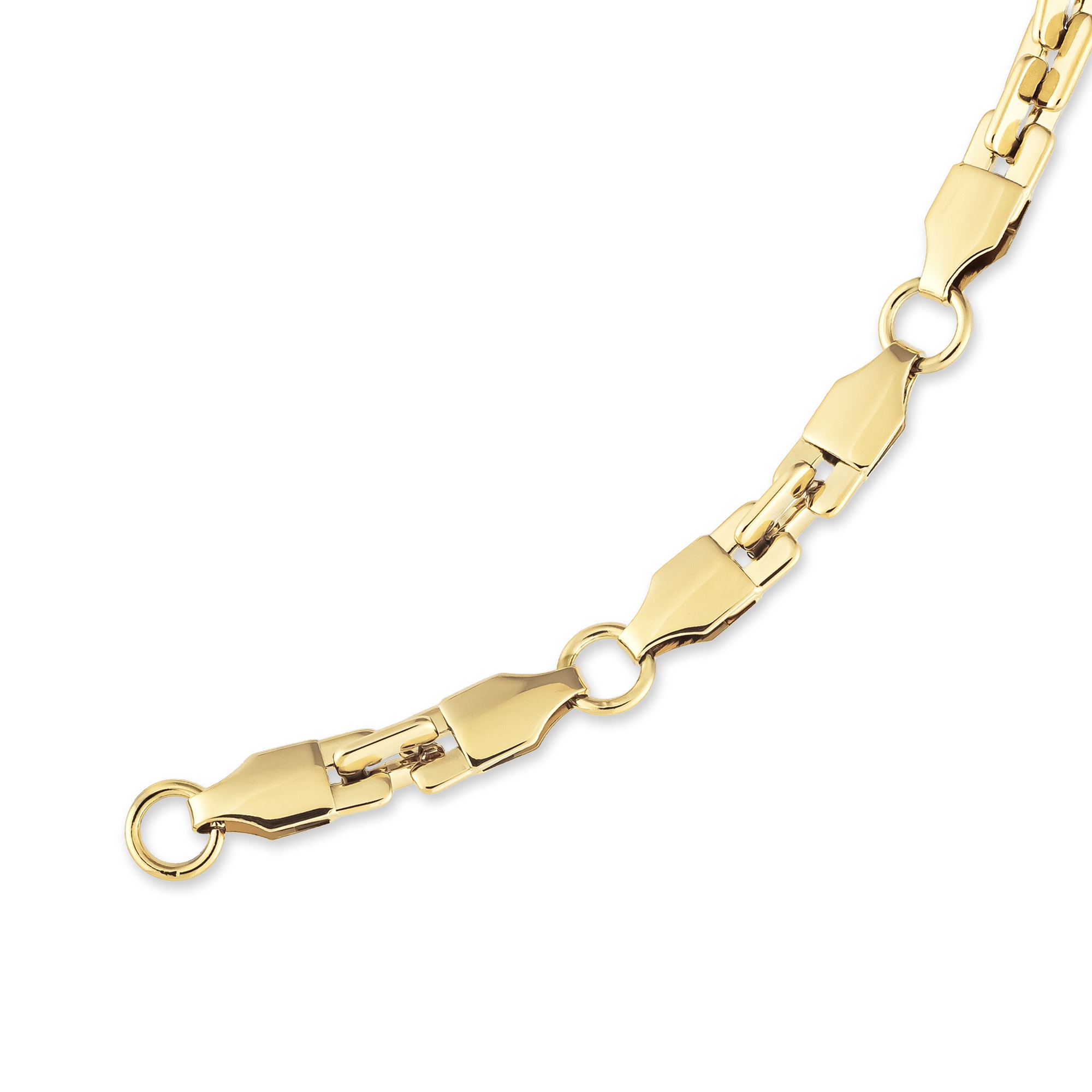 Edelstahlarmband COPENHAGEN STUDIOS "Schmuck Geschenk Edelstahl Armkette Unisex", gelbgoldfarben, Armbänder, Damen, 22cm, Edelstahl, Edelstahlarmband 2