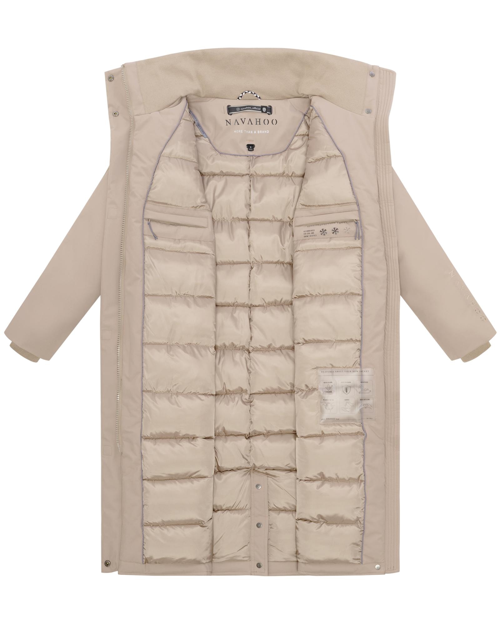 Navahoo Wintermantel »Traumblüte 14«, Warmer Parka mit Stehkragen