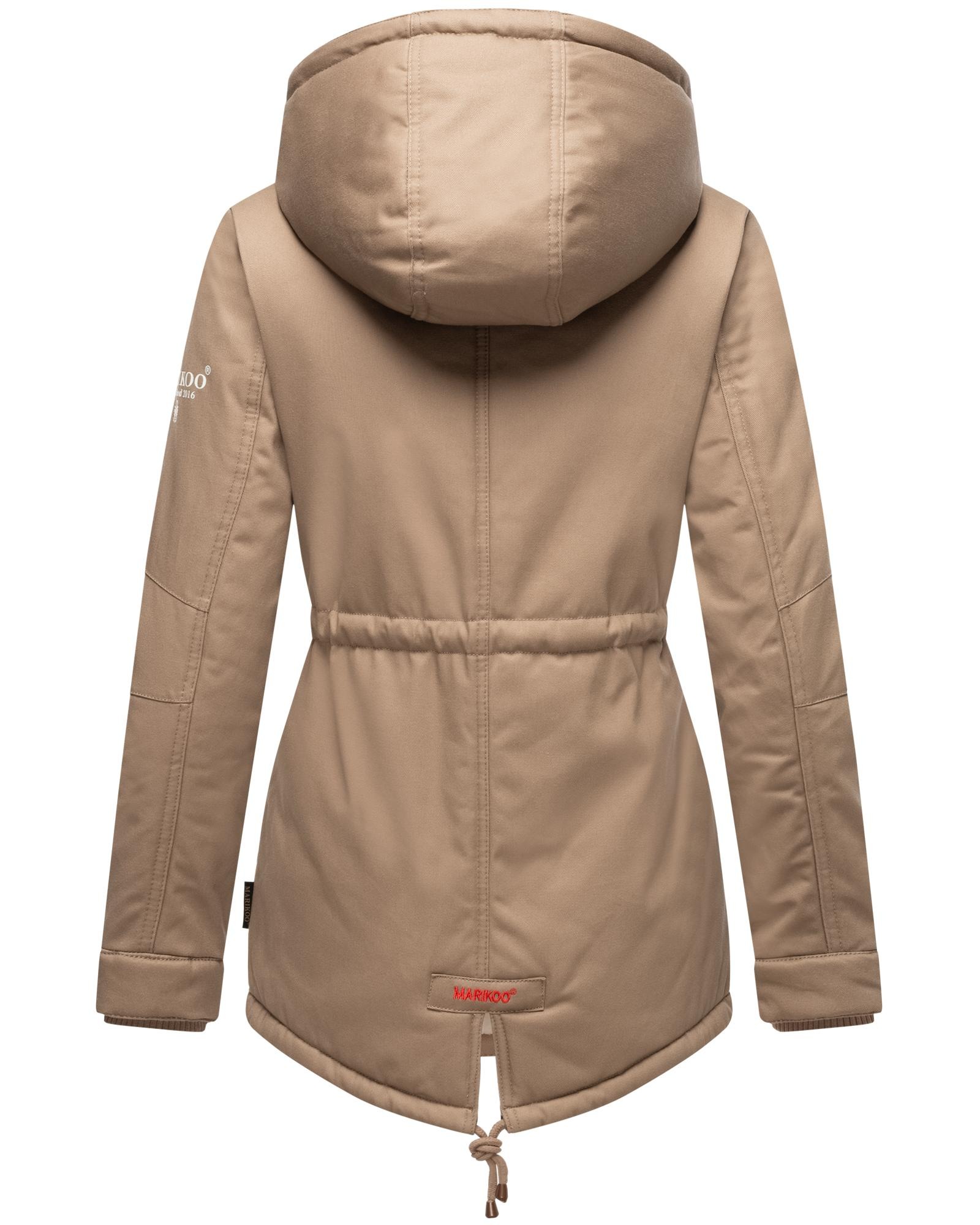 Marikoo Winterjacke »Manolya«, mit Kapuze, stylischer Kurzmantel mit weichem Teddyfell-Futter