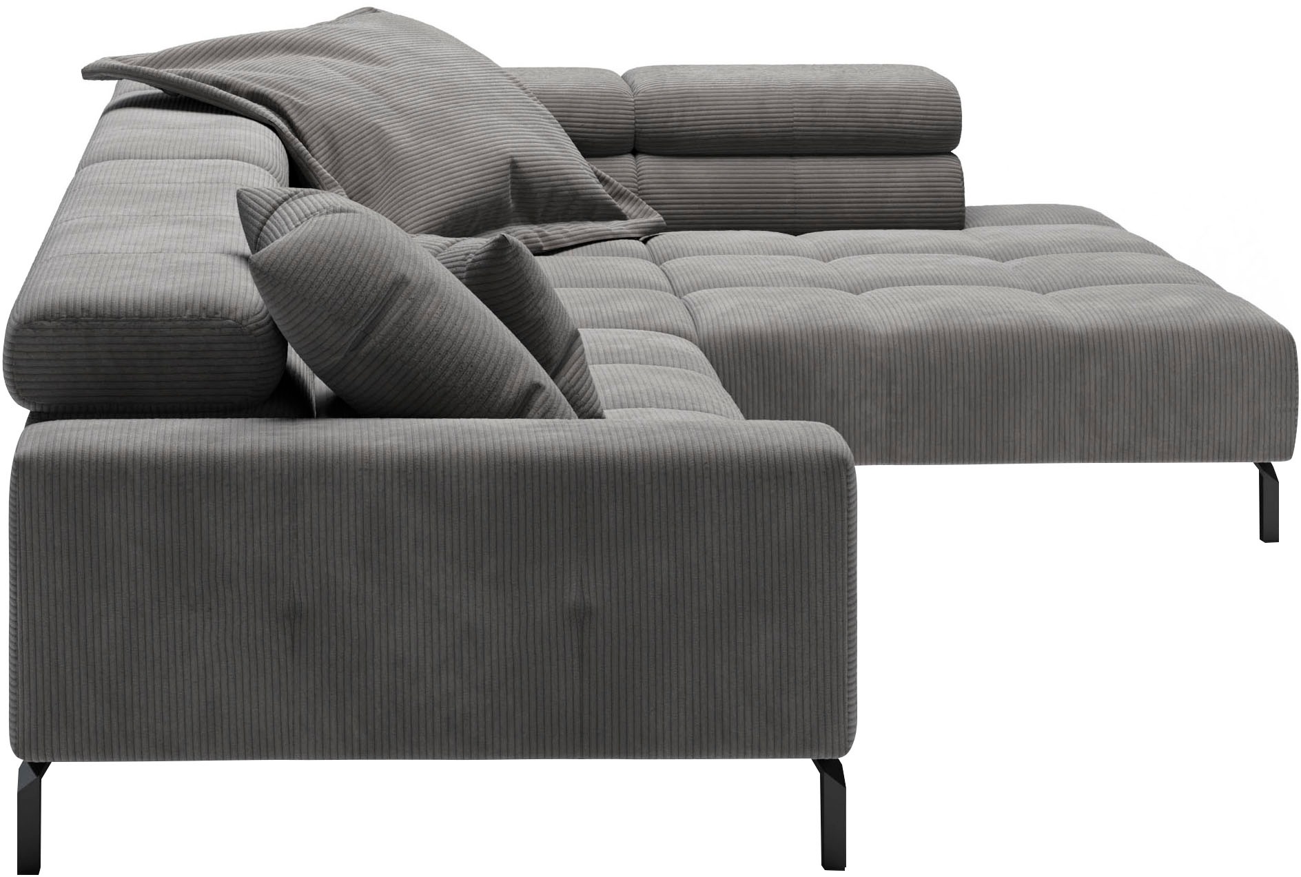 Places of Style Ecksofa »Cleveland, L-Form, incl. Kopfteilverstellung, Breite 311 cm«, wahlweise elektrischer Sitzvorzug
