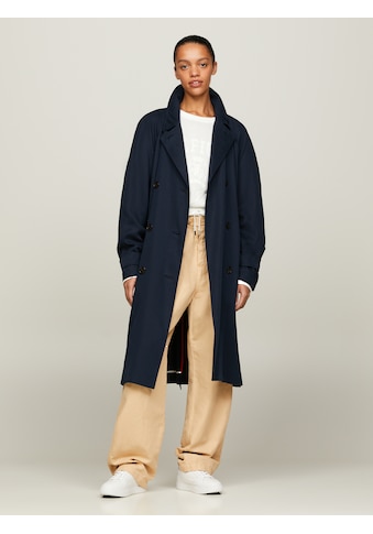 Trenchcoat »TENCEL BLEND FLUID TRENCH«, mit Metalllabel