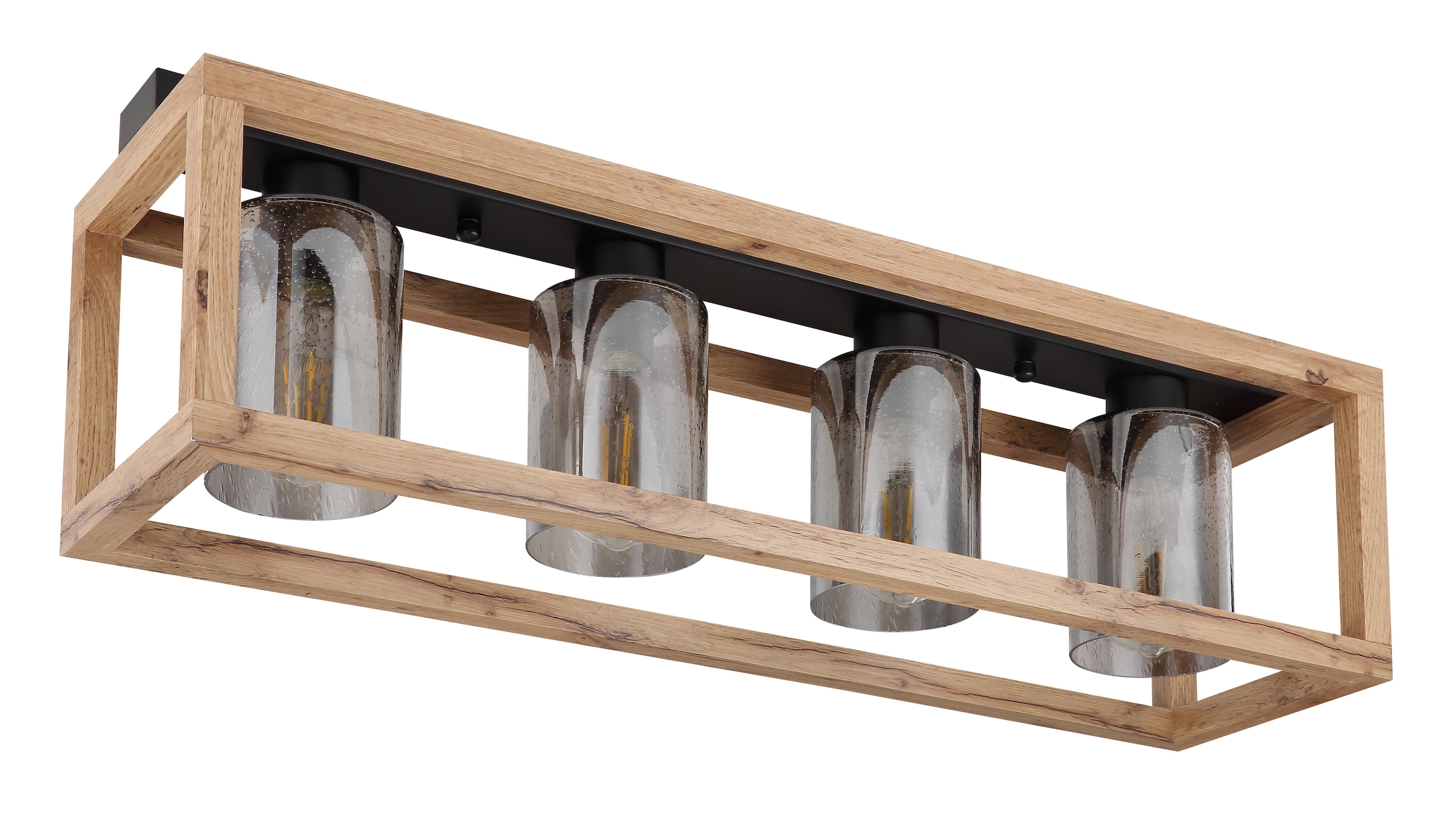 GLOBO LIGHTING Deckenleuchte »PETTEY«, Leuchtmittel E27 | ohne Leuchtmittel, Deckenlampe/Glas rauchfarben/Essbereich/Wohnzimmer