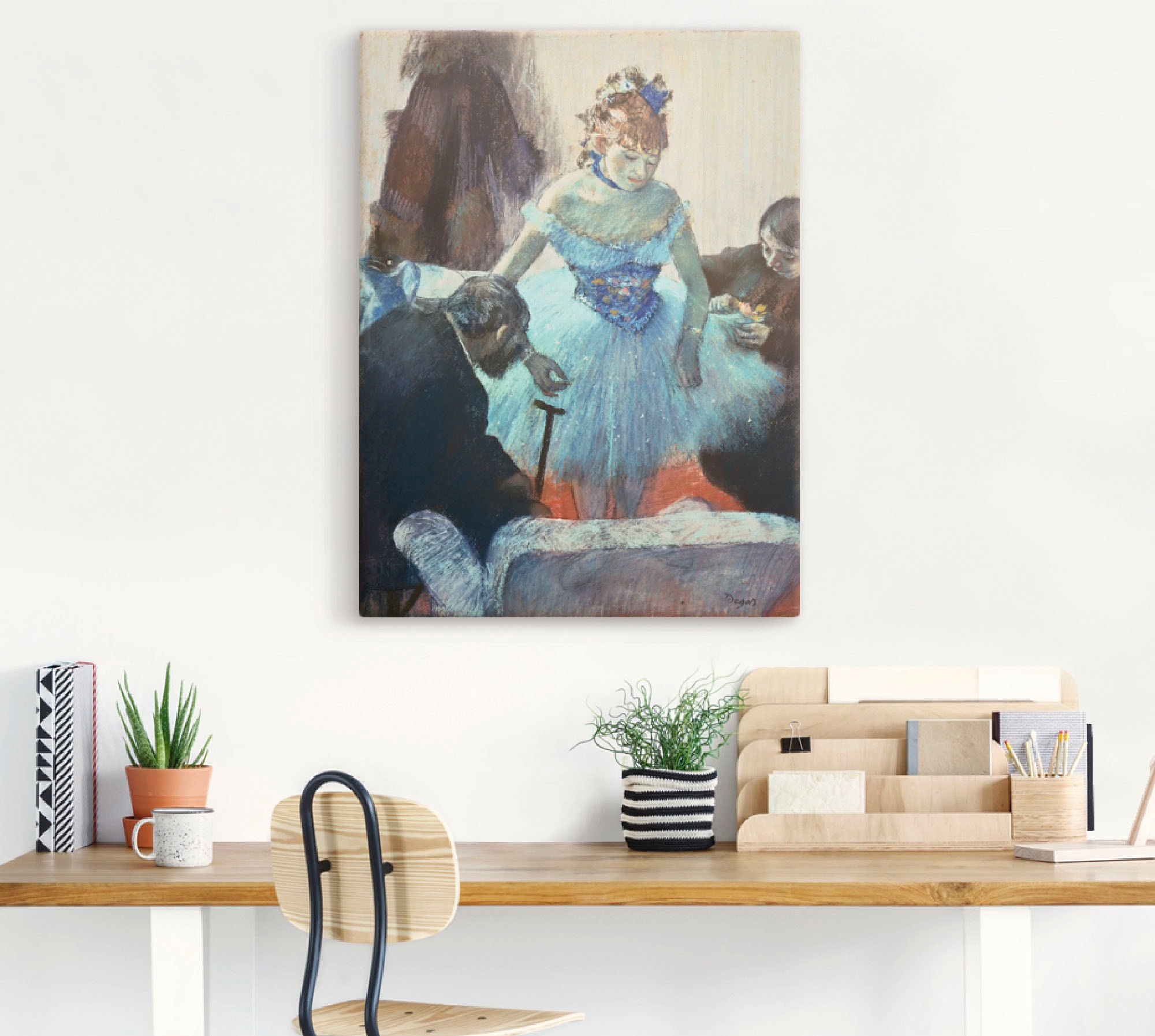 Artland Wandbild »Tänzerin in der Garderobe.«, Frau, (1 St.), als Leinwandbild, Wandaufkleber oder Poster in versch. Größen