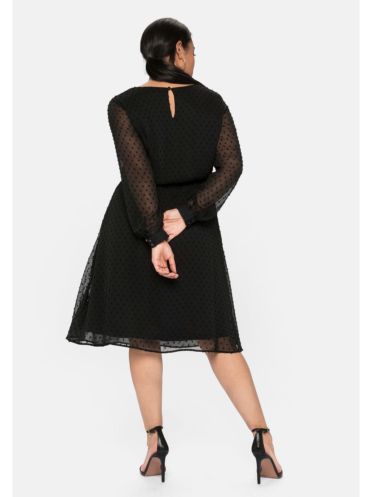 Sheego Abendkleid »Große Größen«, mit mit 3D-Effekt, | online Unterkleid kaufen BAUR
