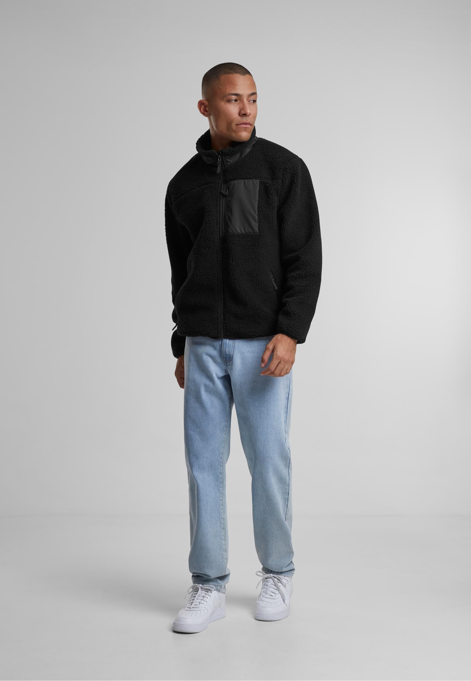 URBAN CLASSICS Winterjacke »Urban Classics Teddy Jacket With Stand Up Collar« 1 Stk. tlg. ohne Kapuze