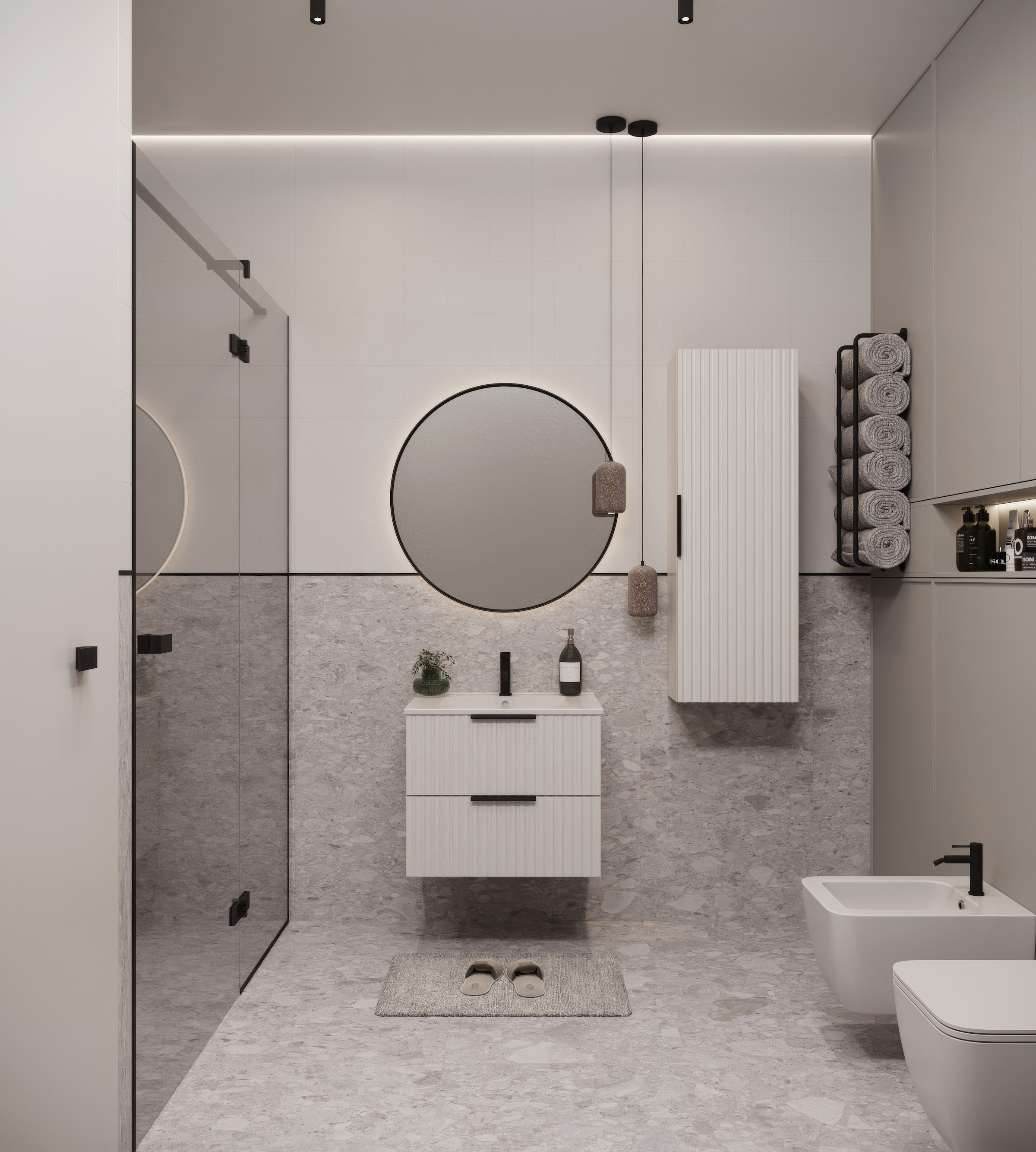 welltime »TIBU mit Waschbecken. 2 Schubladen. 2 Breiten (60/80cm) und 4 Farben« Badschrank mit Waschbecken, Softclose, Maße B/H/T: 61/53/47 cm