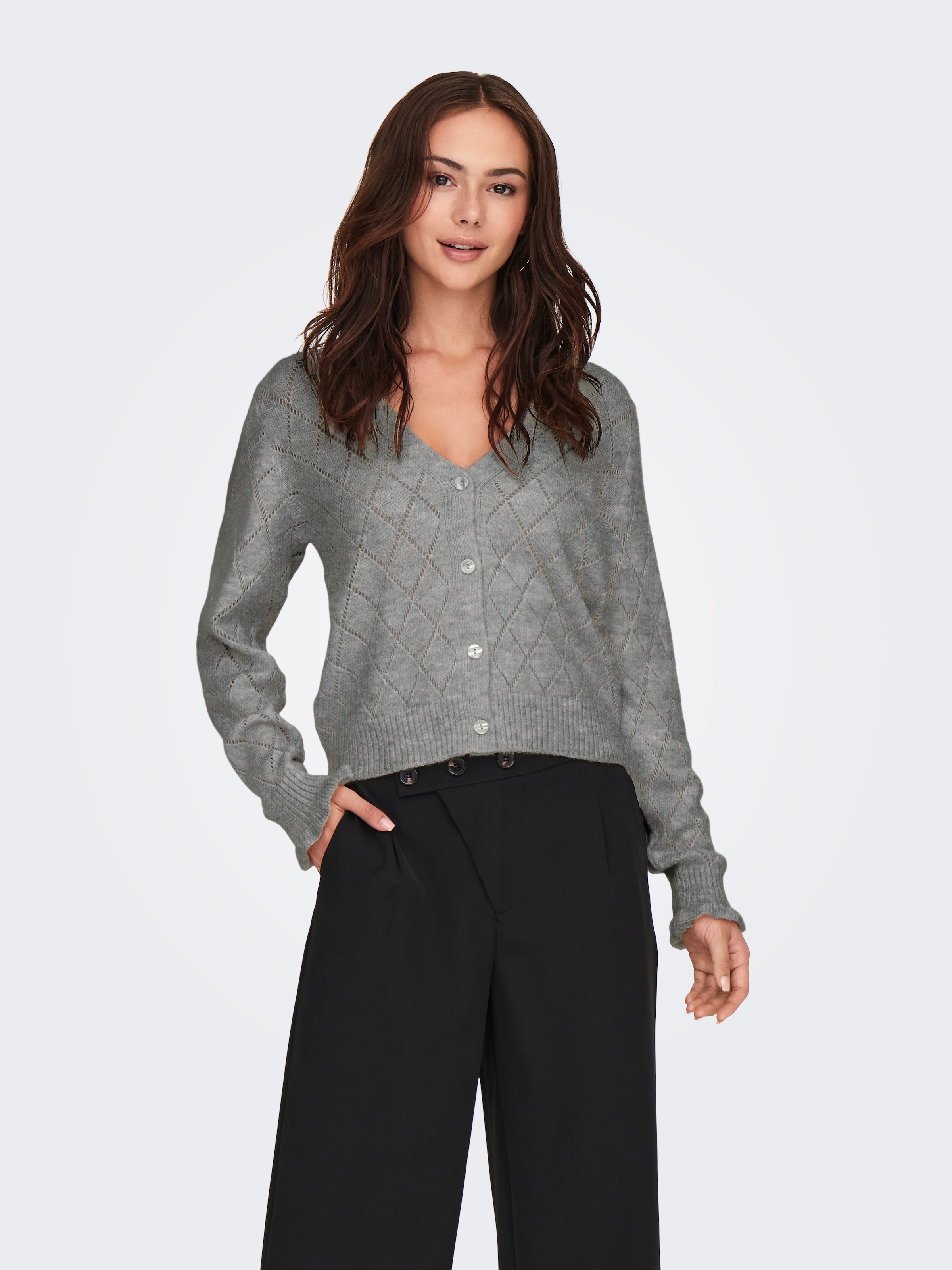 JDY Strickjacke "JDYLETTY L/S V-NECK STRUC CARDI KNT NOOS" günstig online kaufen