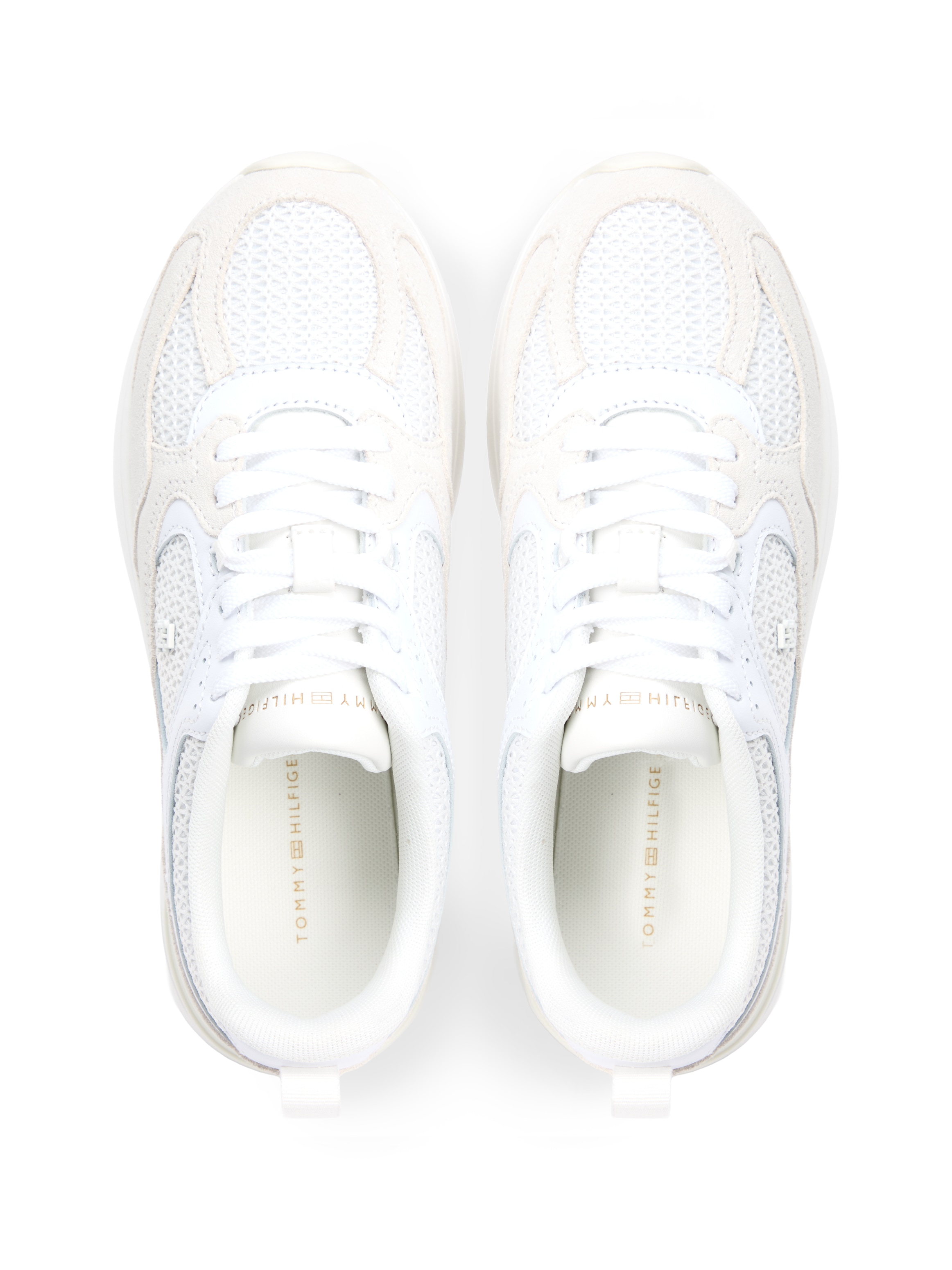 Tommy Hilfiger Plateausneaker »TH MIX MATERIAL RUNNER«  Freizeitschuh, Schnürer, Plateausneaker mit Logoemblem