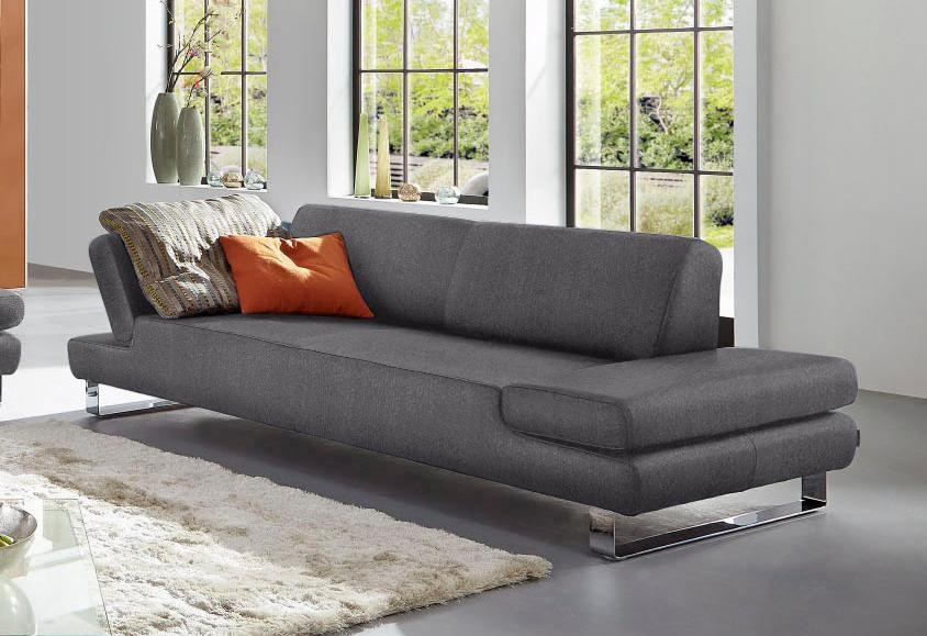 W.SCHILLIG 3-Sitzer "taboo Designsofa mit hohem Sitzkomfort, Breite 232cm, Sitztiefe 69cm" mit Übertiefe, inklusive Armlehnenverstellung