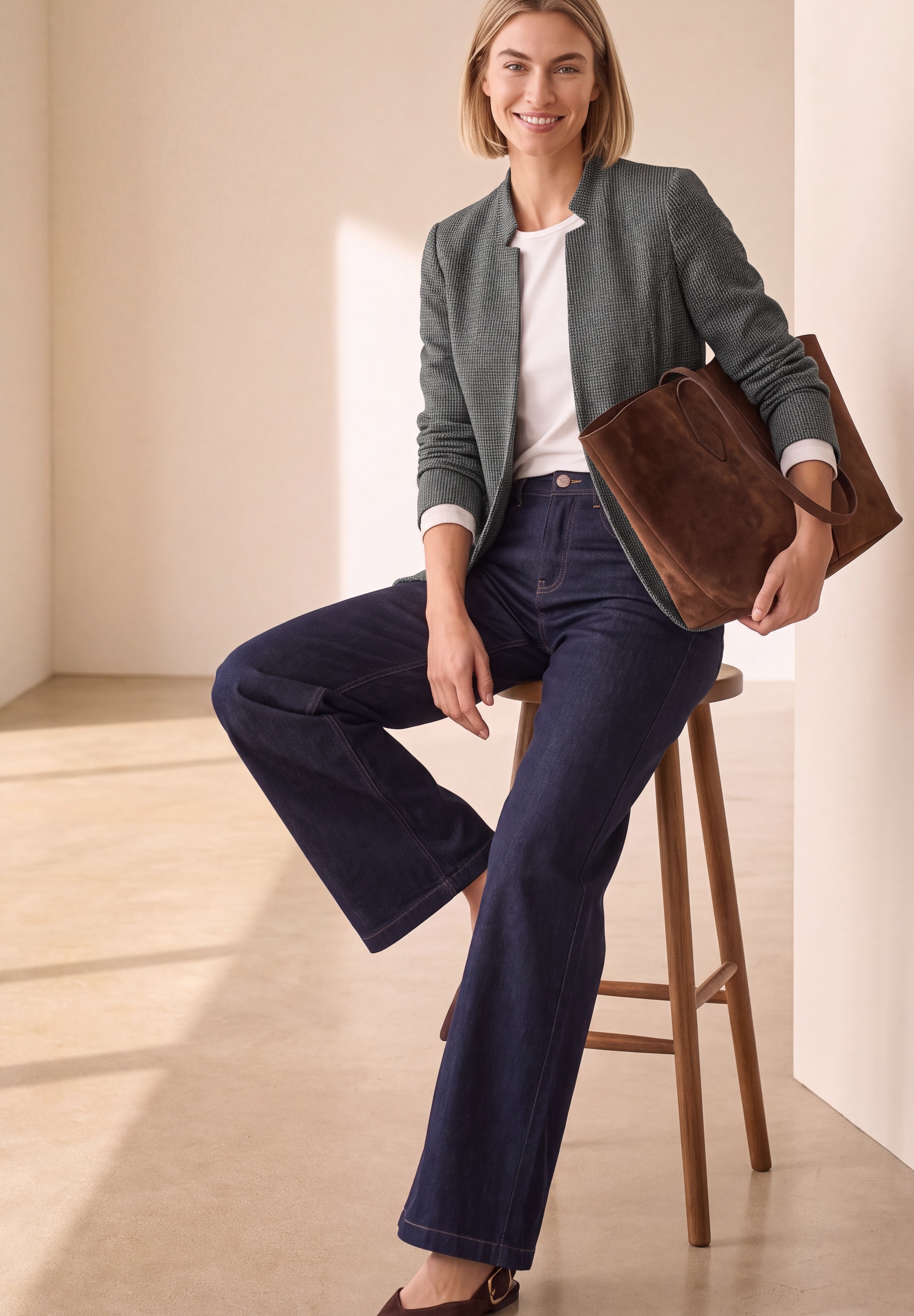 STREET ONE Kurzblazer mit Houndstooth-Muster
