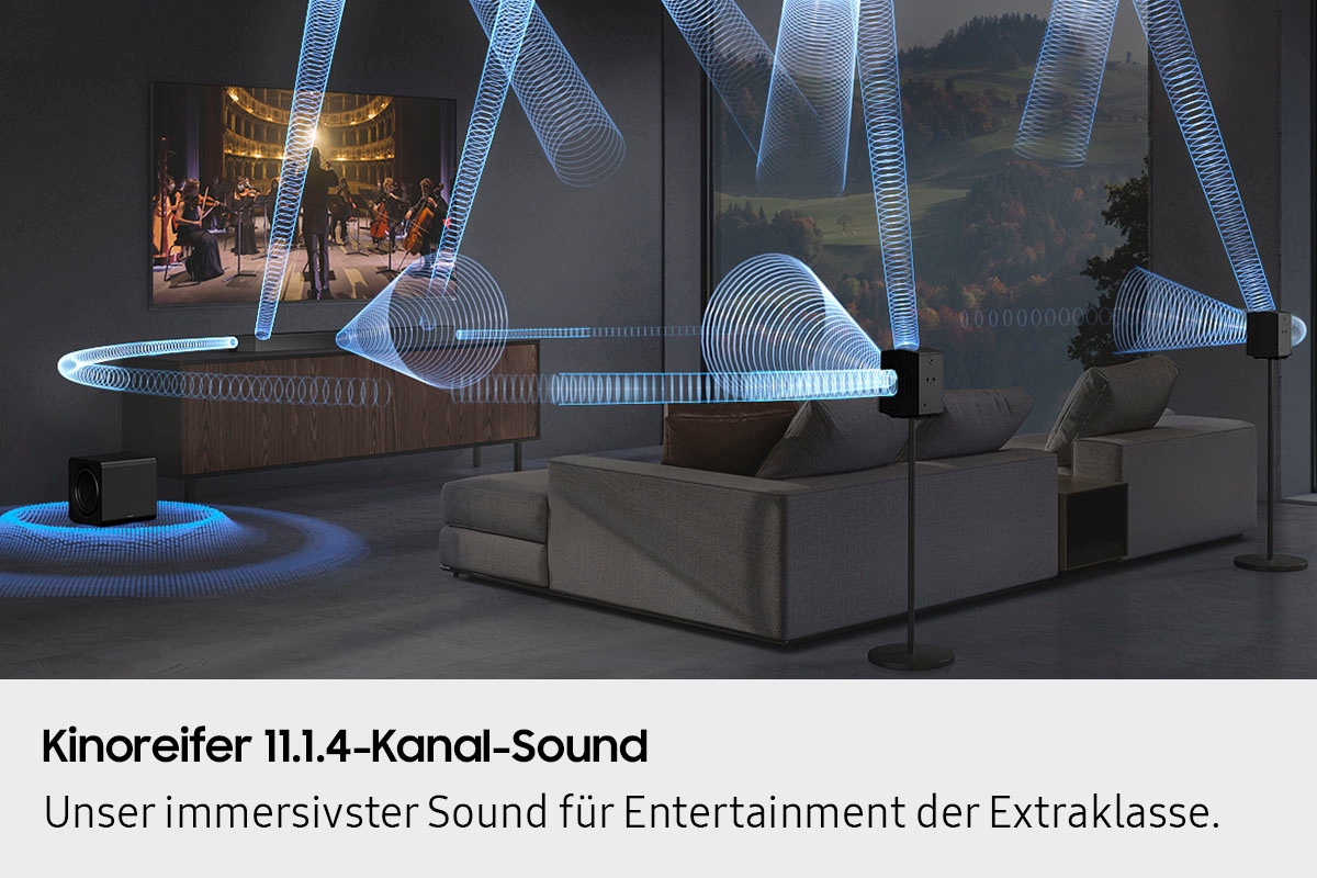 Samsung Soundbar »HW-Q995GF Q-Soundbar«, 11.1.4-Kanal Subwoofer & Rücklautsprecher, Kabellos Dolby Atmos, DTS:X