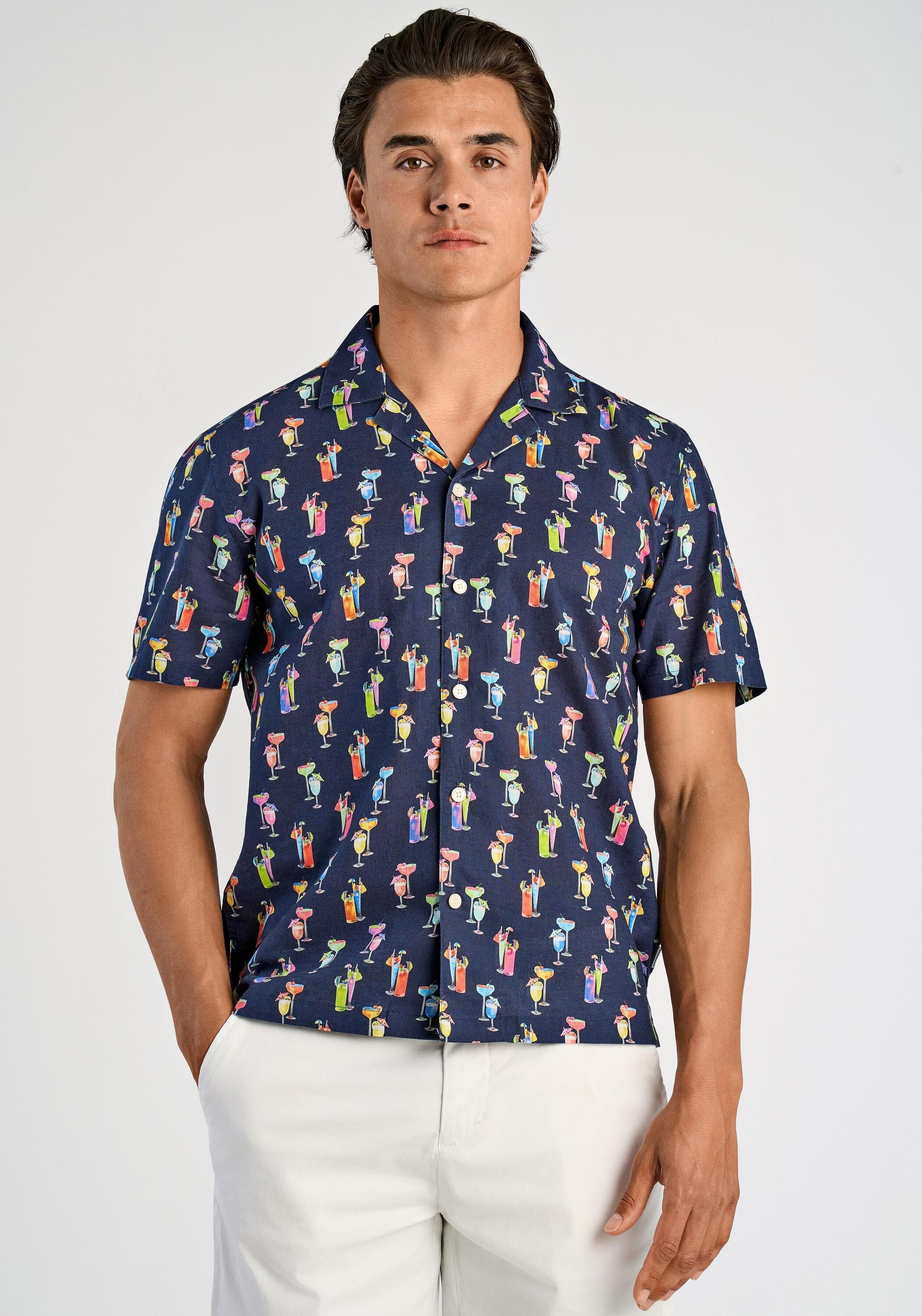 LINDBERGH Leinenhemd "Leinenhemd (Kurzarm) Relaxed Fit"